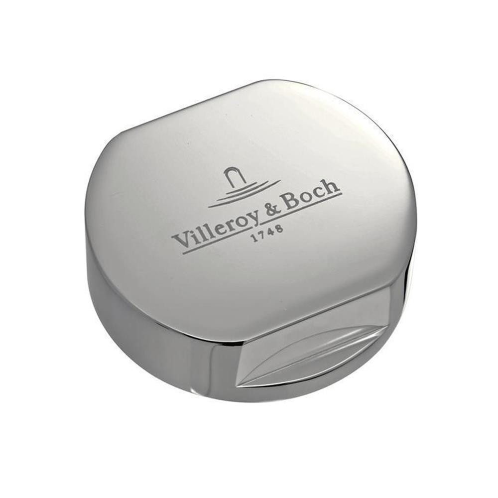 Villeroy & Boch Einbauspüle Abdeckkappe rund, für Einzeldrehgriff, Edelstahl gebürstet