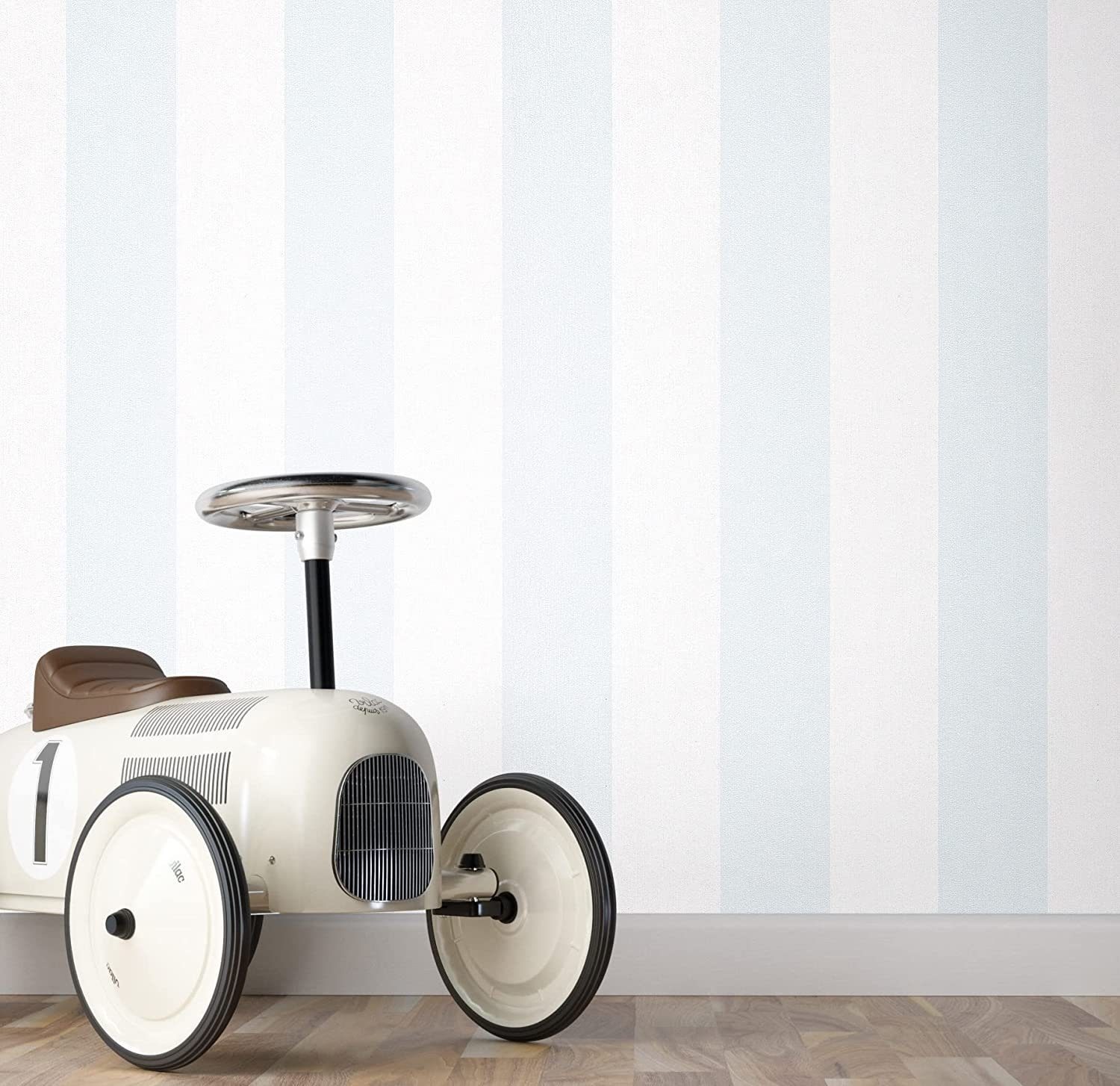 Newroom Vliestapete, Blau Tapete Landhaus Streifen - Streifentapete Weiß He günstig online kaufen