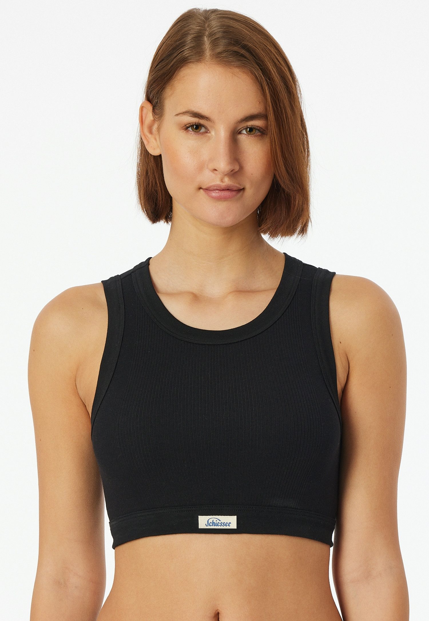 Schiesser Bustier Revival Kollektion Breite Abschlüsse an Dekolleté und Armausschnitt