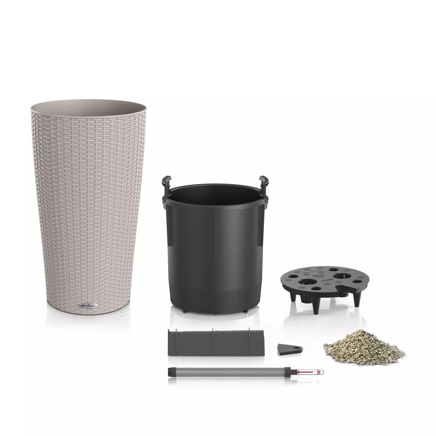 Lechuza® Pflanzkübel Lechuza Cilindro COTTAGE 23 Komplettset graphitsch