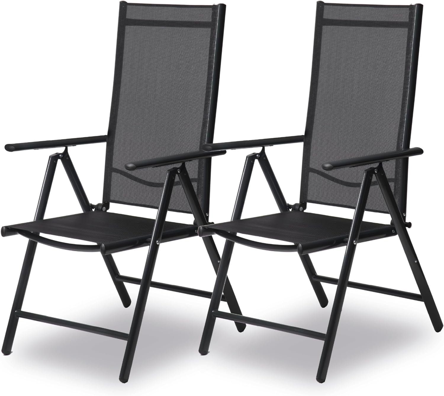 sunnypillow Gartenstuhl Klappsessel klappbar 8-Fach verstellbare Rückenlehn günstig online kaufen