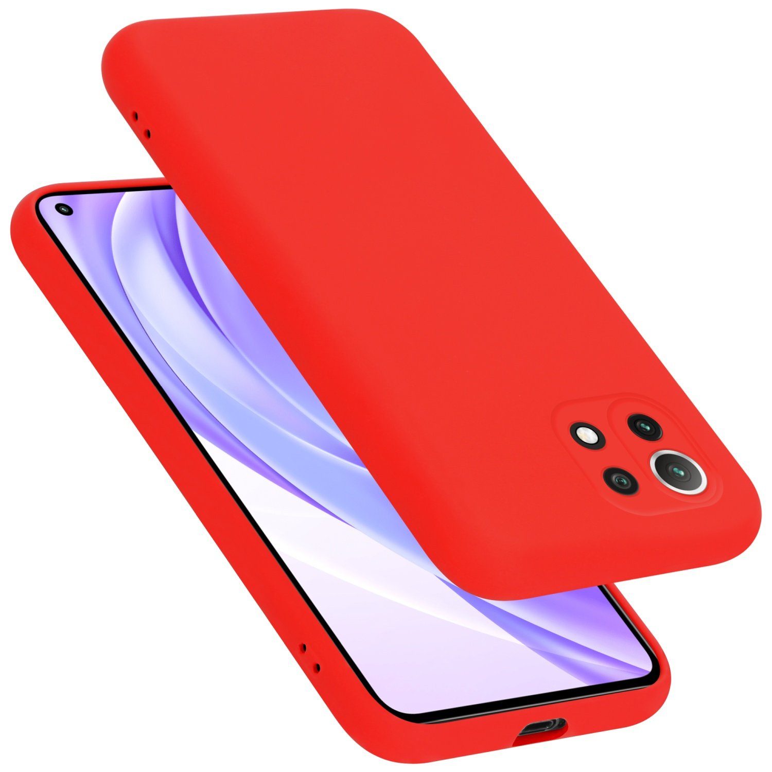 Cadorabo Handyhülle für Xiaomi Mi 11 LITE (4G / 5G) / 11 LITE NE Hülle Xiaomi Mi 11 LITE (4G / 5G) / 11 LITE NE, Flexible Hülle TPU Silikon Schutzhülle Back Cover Case