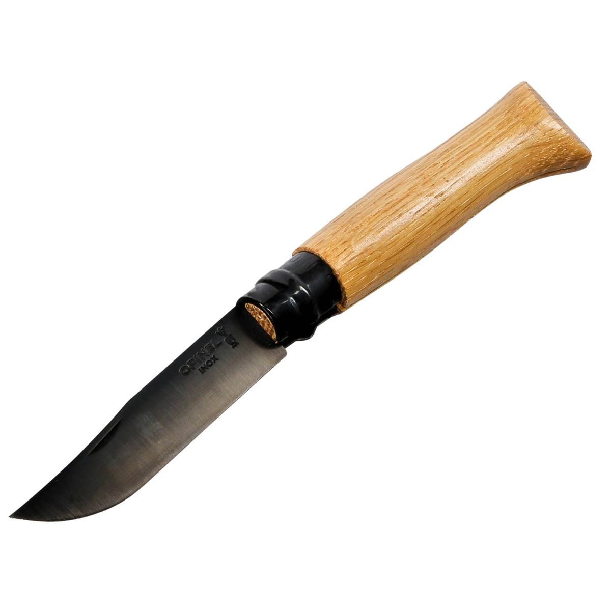 Opinel Universalmesser Taschenmesser No. 08 schwarze Klinge inkl. Holzbox
