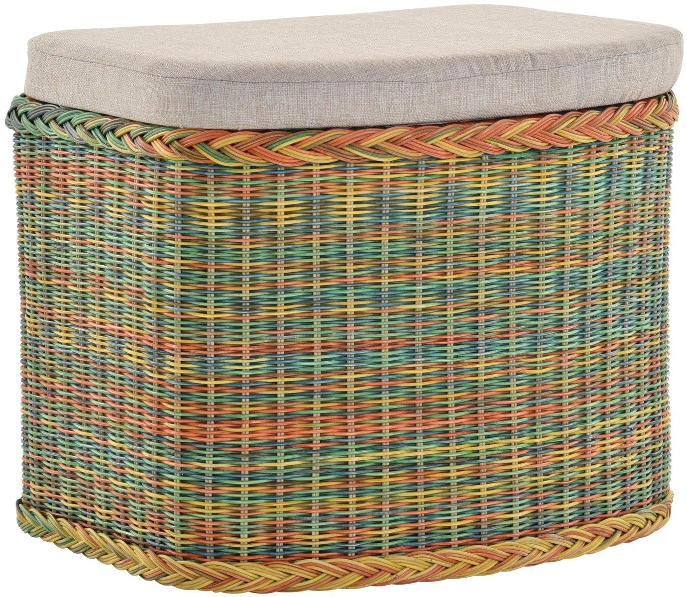 Krines Home Wäschetruhe Wäschekorb bauchig Sitz günstig online kaufen