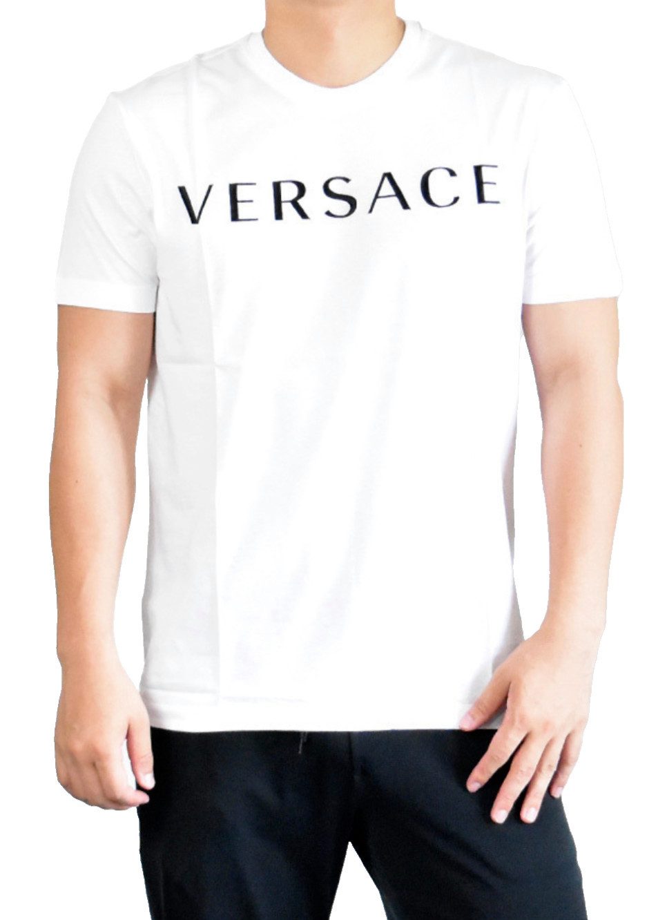 Versace T-Shirt T-Shirt C Mainline Embroidery Logo Cotton Retro Shirt Tee Top