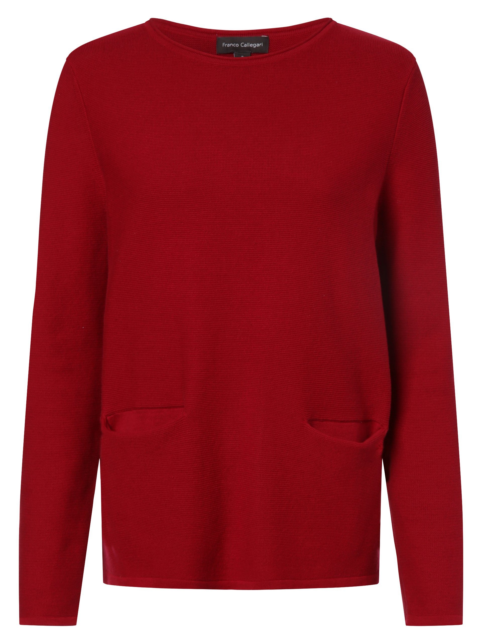 Damen Pullover Elegant Basic - Merinowolle Rundhals Langarm Strickpullover