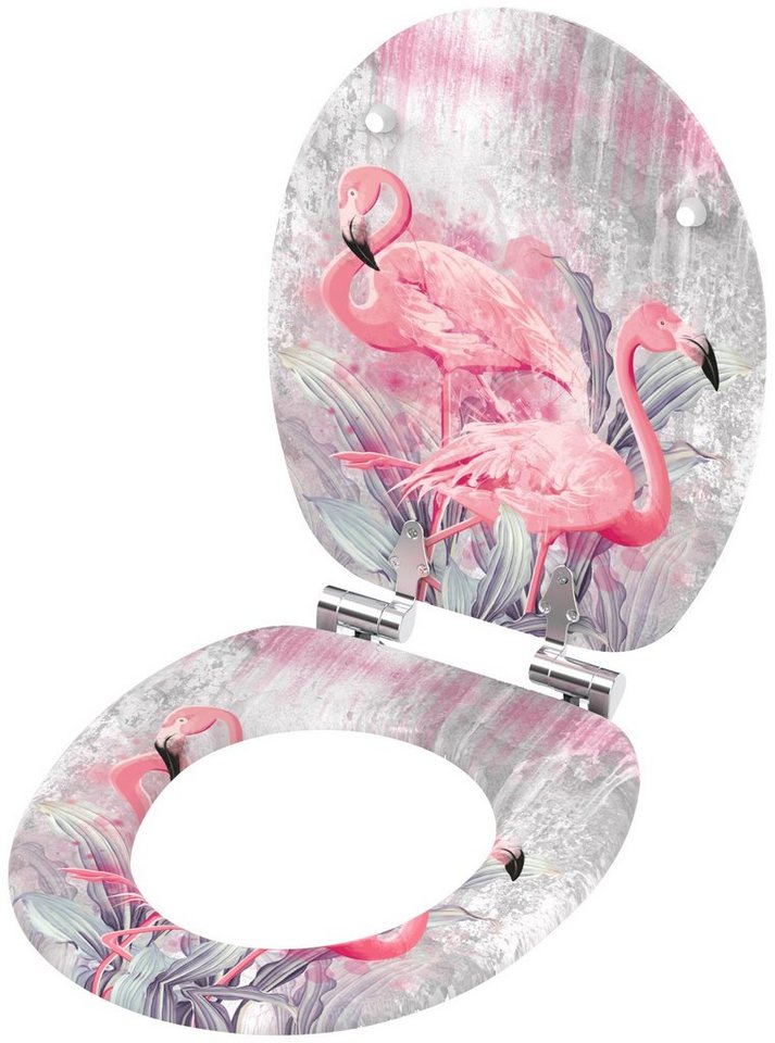 Thumbnail - Sanilo WC-Sitz Flamingo, mit Absenkautomatik, BxL: 37,7 x 42,0 - 47,0 cm