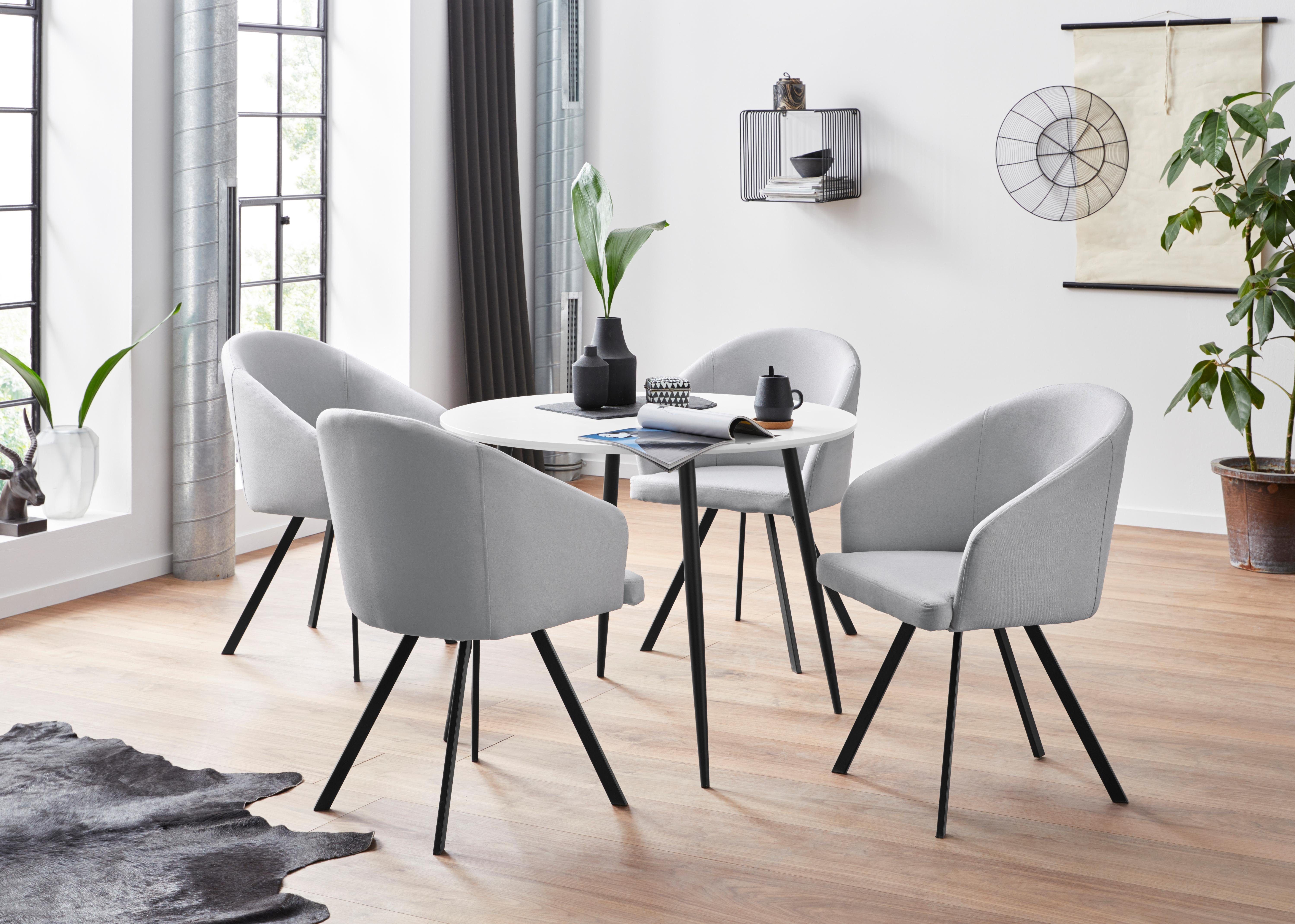 Essgruppe, mit 4 Stühle, Runde Tischplatte online kaufen | OTTO