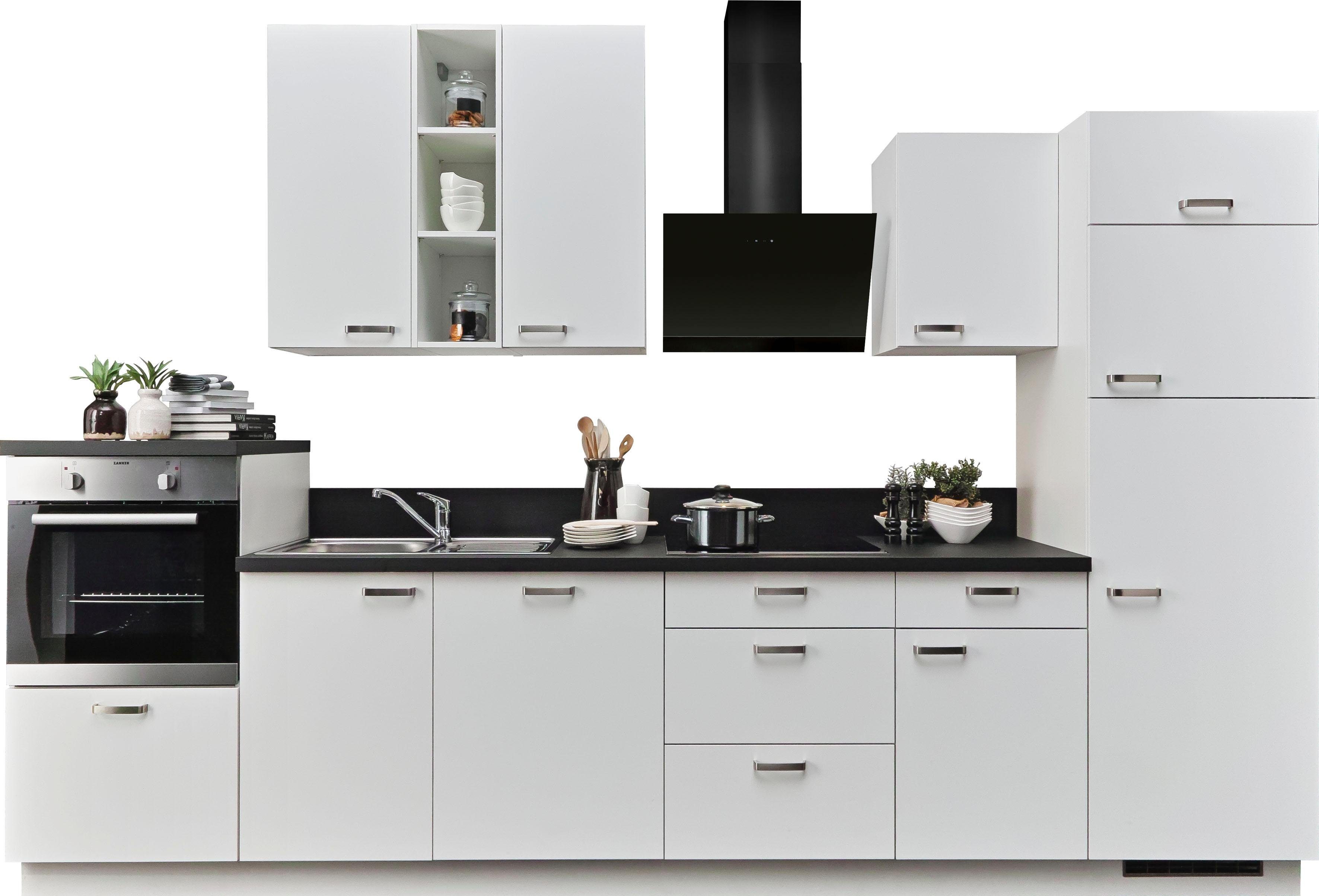 Express Küchen Küchenzeile »Bari«, mit E-Geräten, Soft-Close-Funktion und  Vollauszügen, vormontiert, Breite 340 cm online kaufen | OTTO