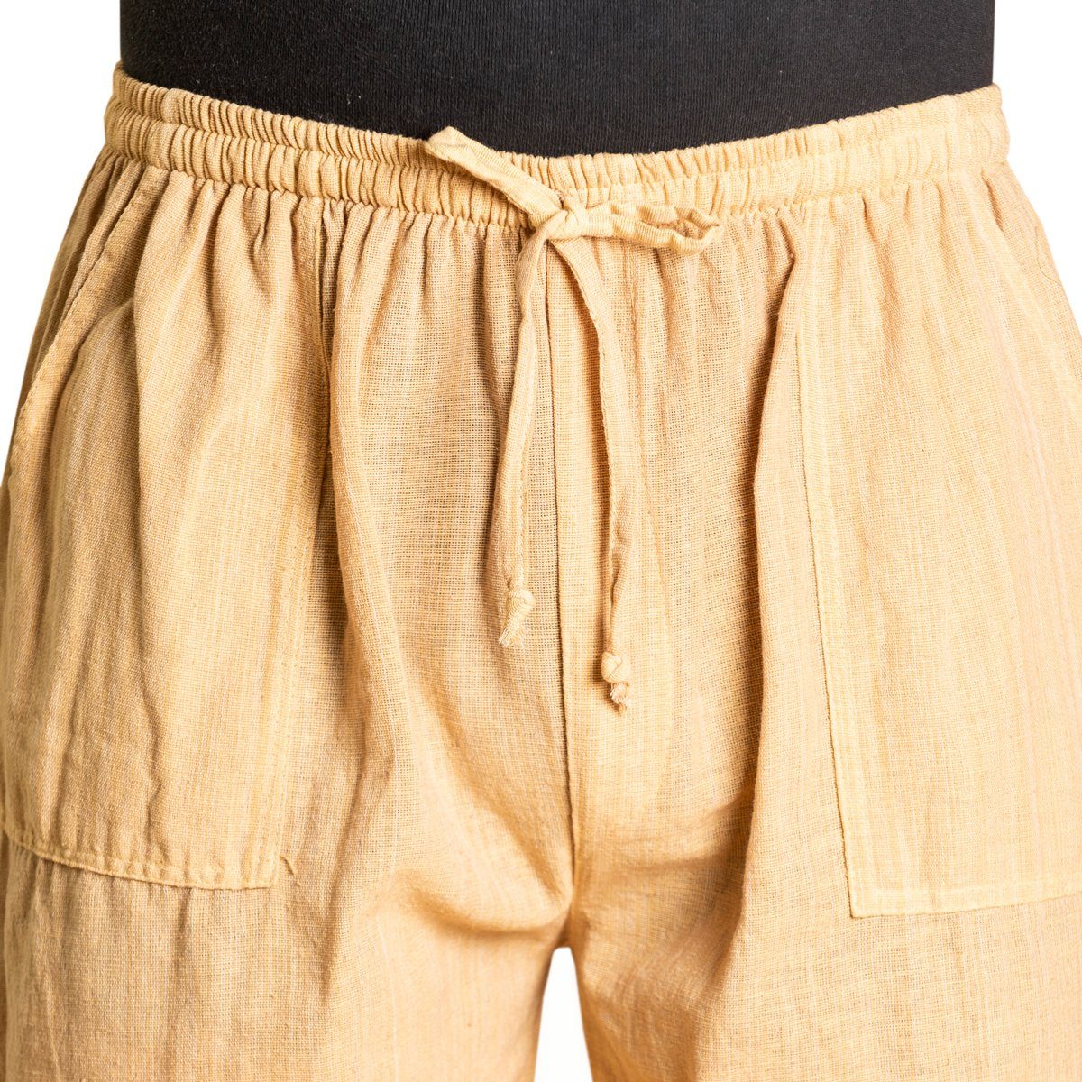 PANASIAM Stoffhose Bundhose Lini bequeme Unisex Stoffhose aus 100% Baumwolle für Damen und Herren Freizeithose mit Taschen Relaxhose bequeme Sommerhose