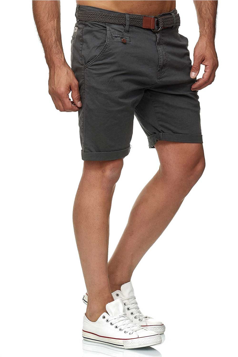 INDICODE Shorts Herren kurze Hose mit Gürtel - Conor - Aus Baumwolle - Regular Fit Freizeithose - Sportlich eleganter Look - Bequemes Stretch Material – Bild 3 von 4