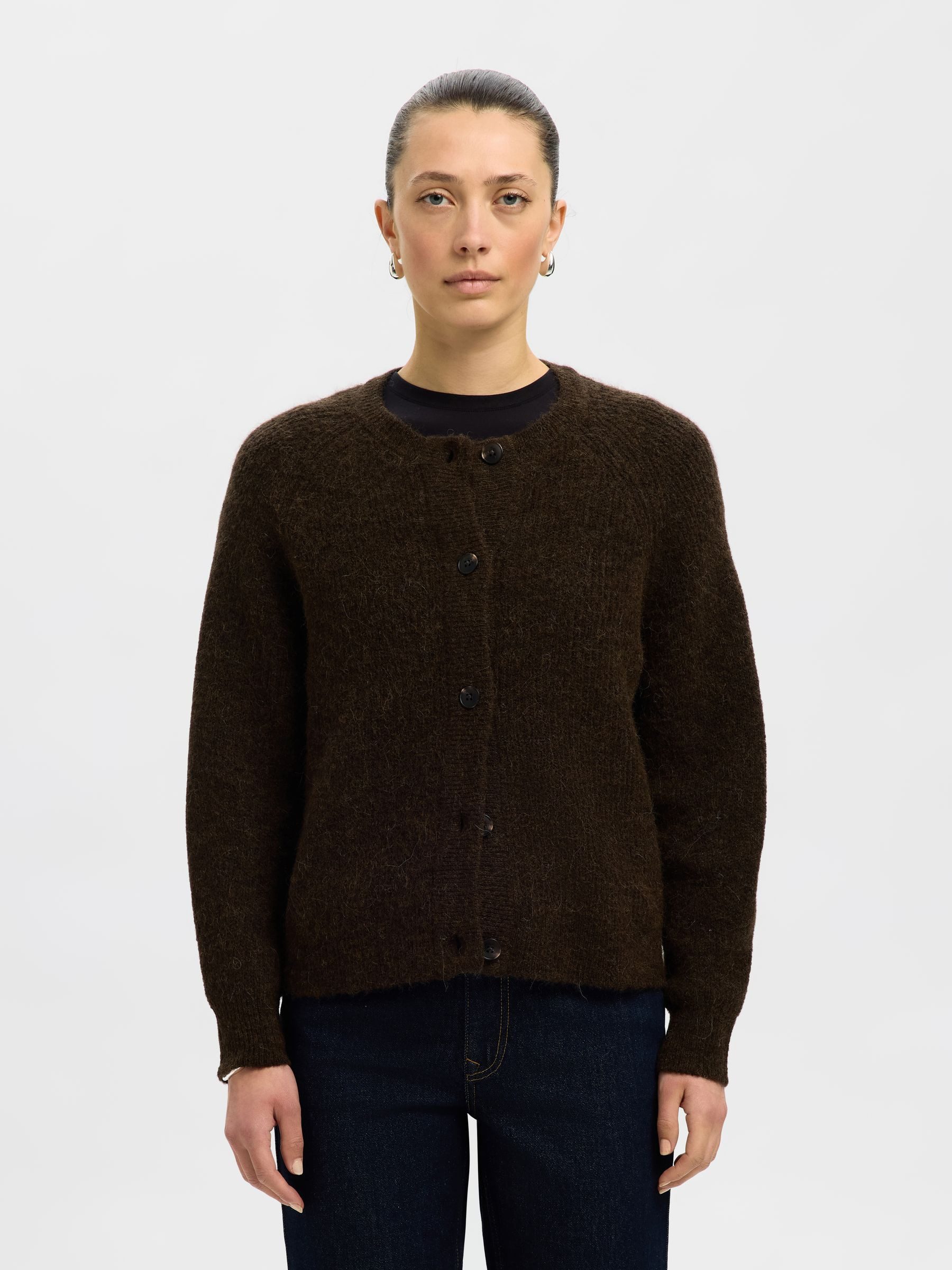 SELECTED FEMME Strickpullover Strickjacke Relaxed Fit günstig online kaufen
