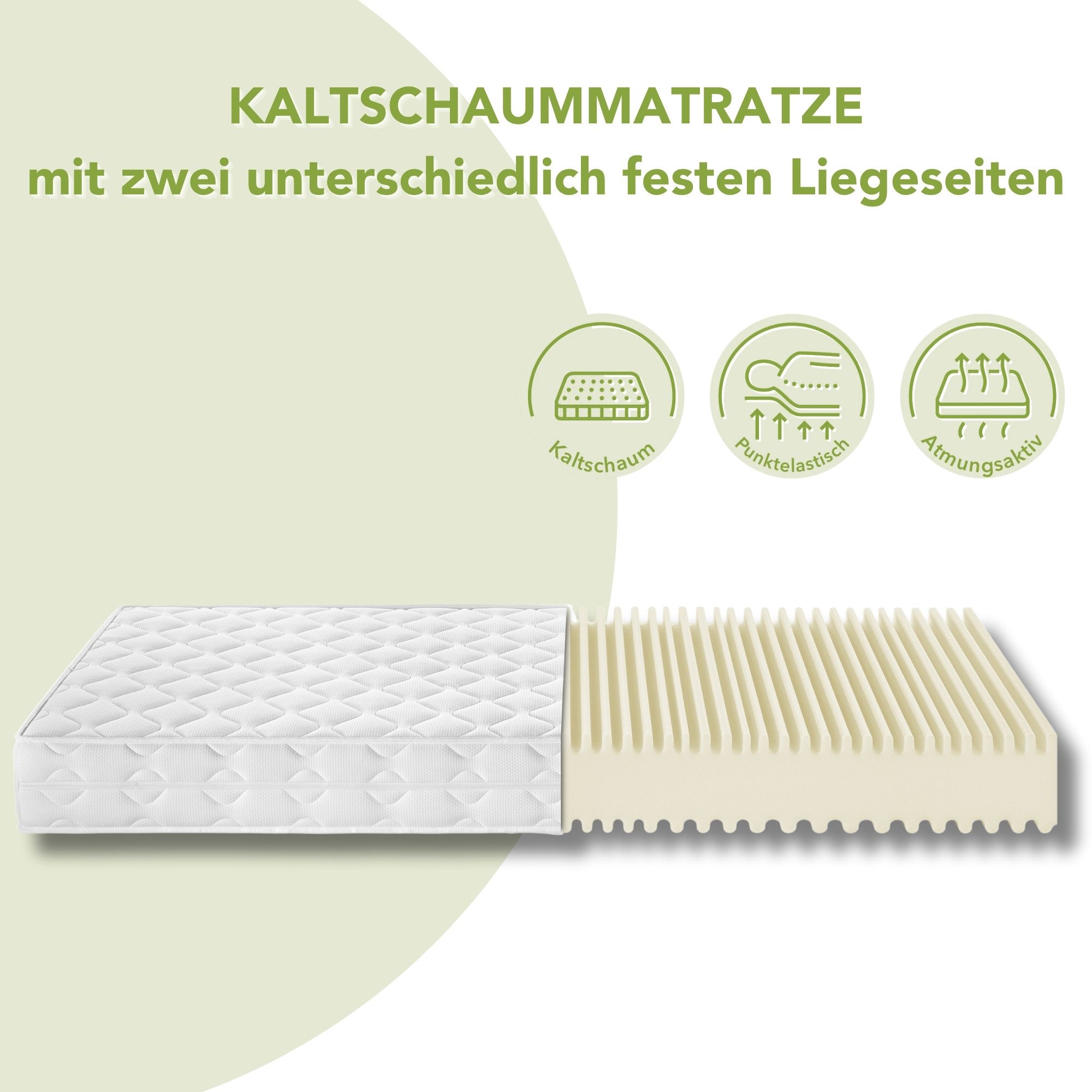 Kaltschaummatratze Ergo Flex, zwei unterschiedlich feste günstig online kaufen