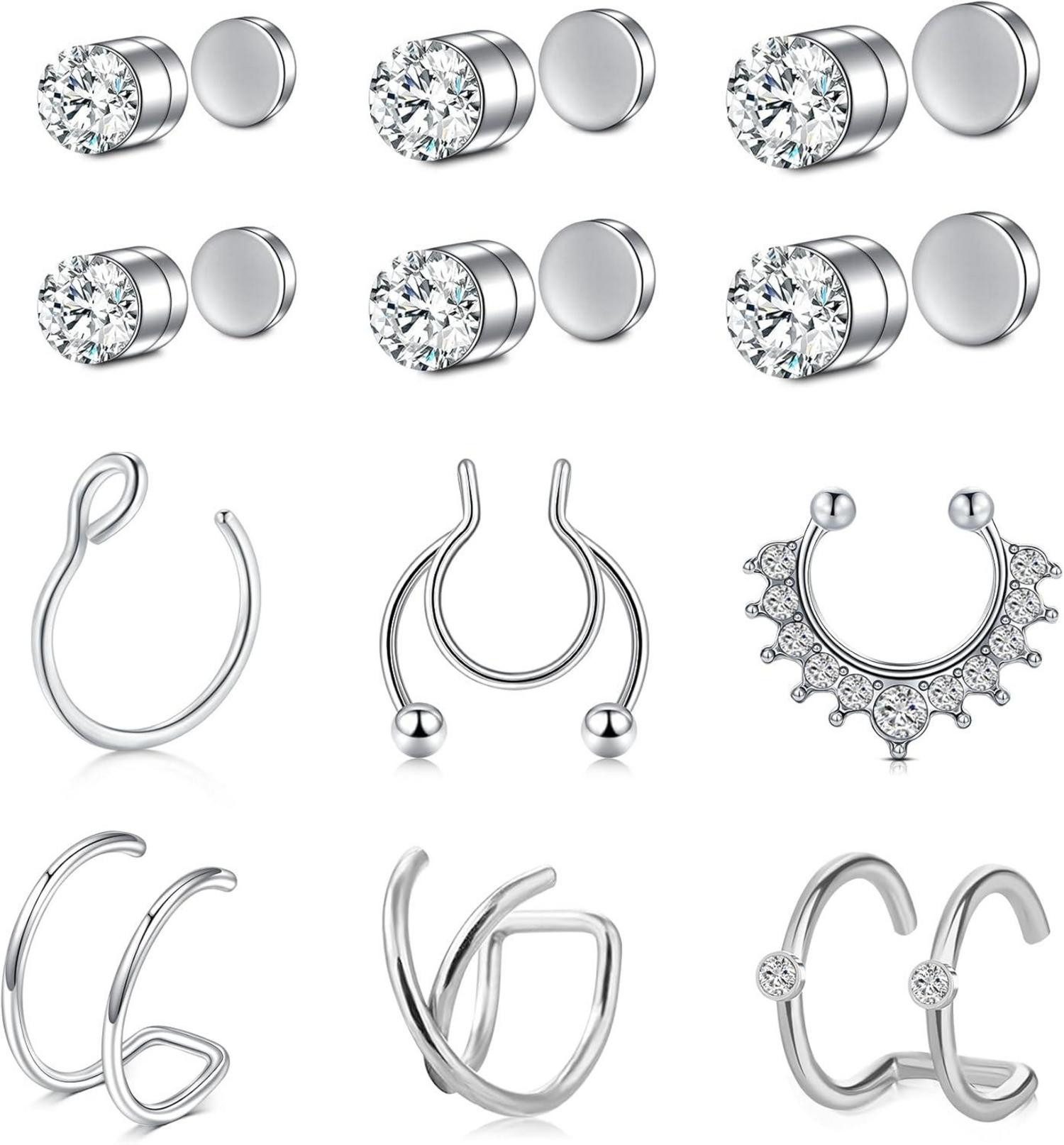 AVYRING Nasenpiercing Fake Nasenring Set 7 günstig online kaufen