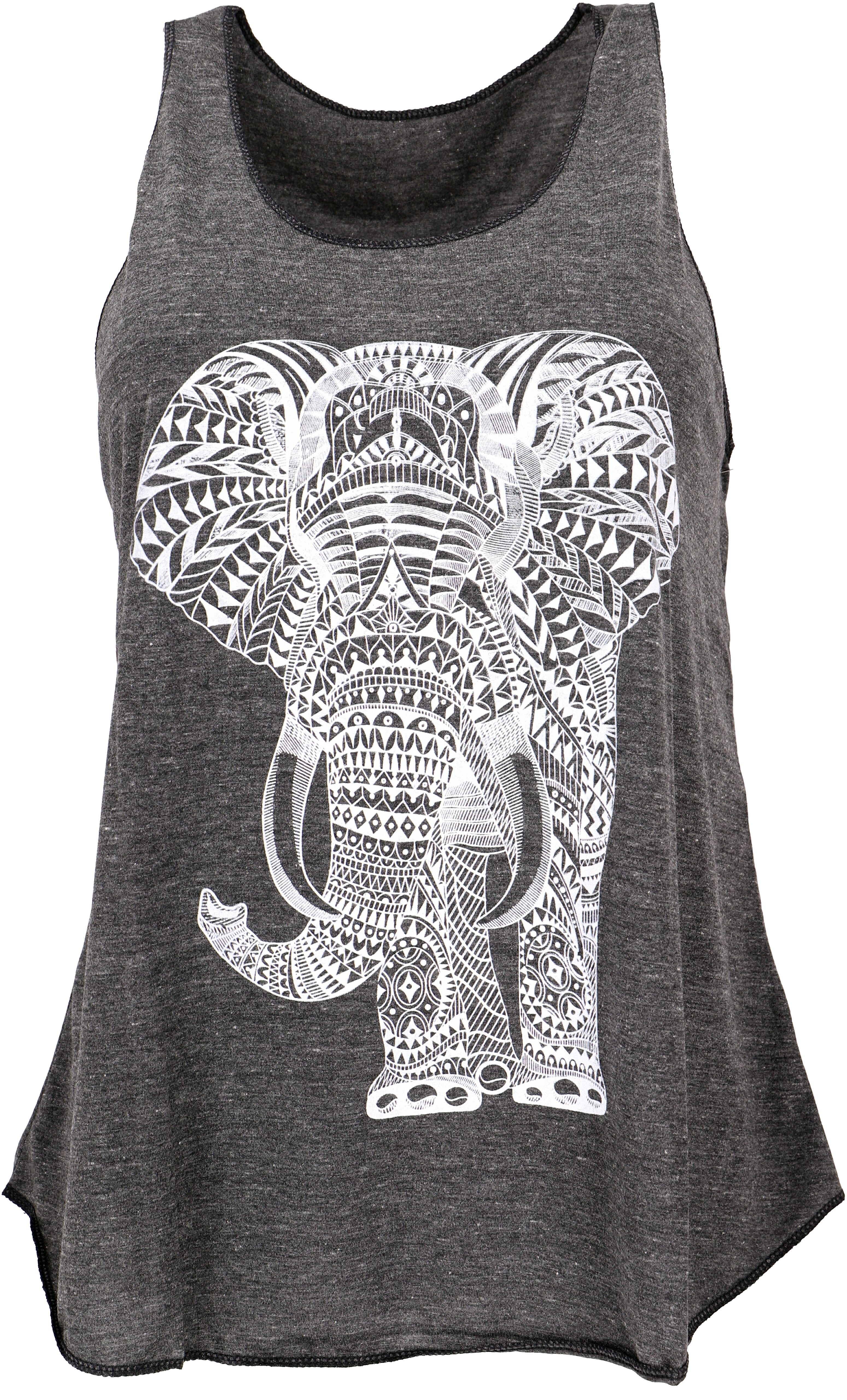 Guru-Shop T-Shirt Tanktop mit Elefant Retrodruck, günstig online kaufen