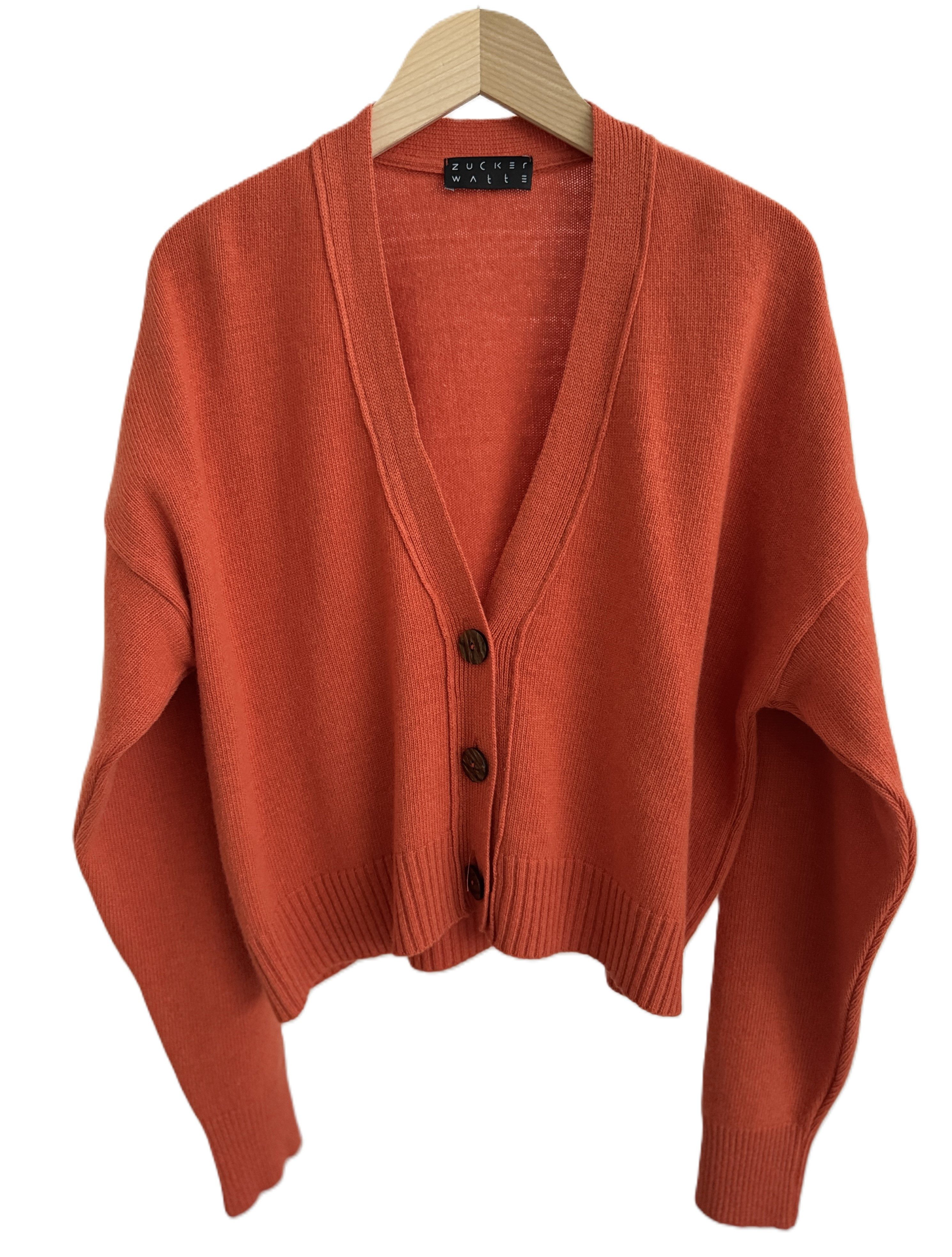 Zuckerwatte Strickjacke modische kurze Form, V-Ausschnitt, Merino Cashmere günstig online kaufen