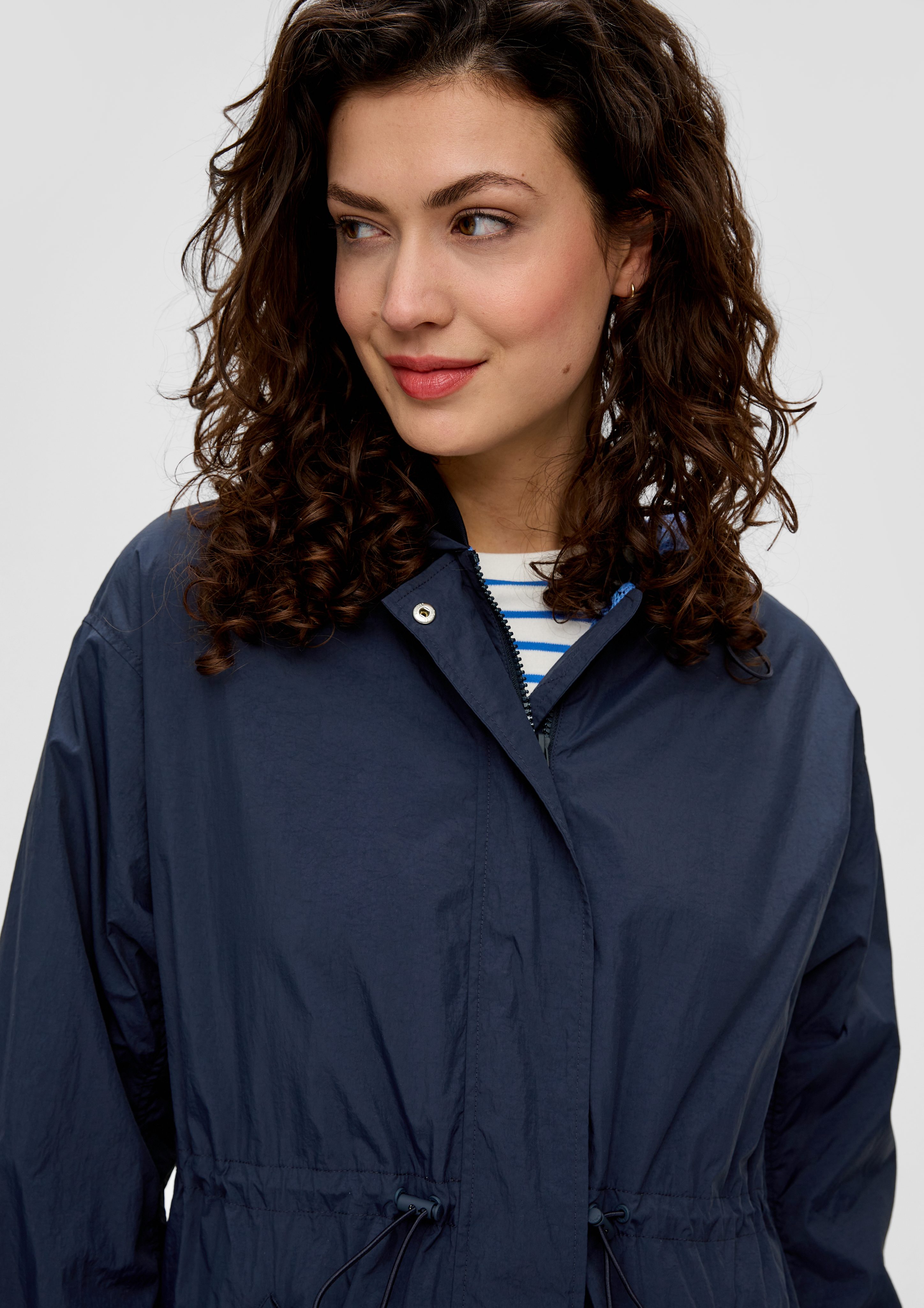 s.Oliver Funktionsmantel Verstellbarer Parka in Crinkle-Optik günstig online kaufen