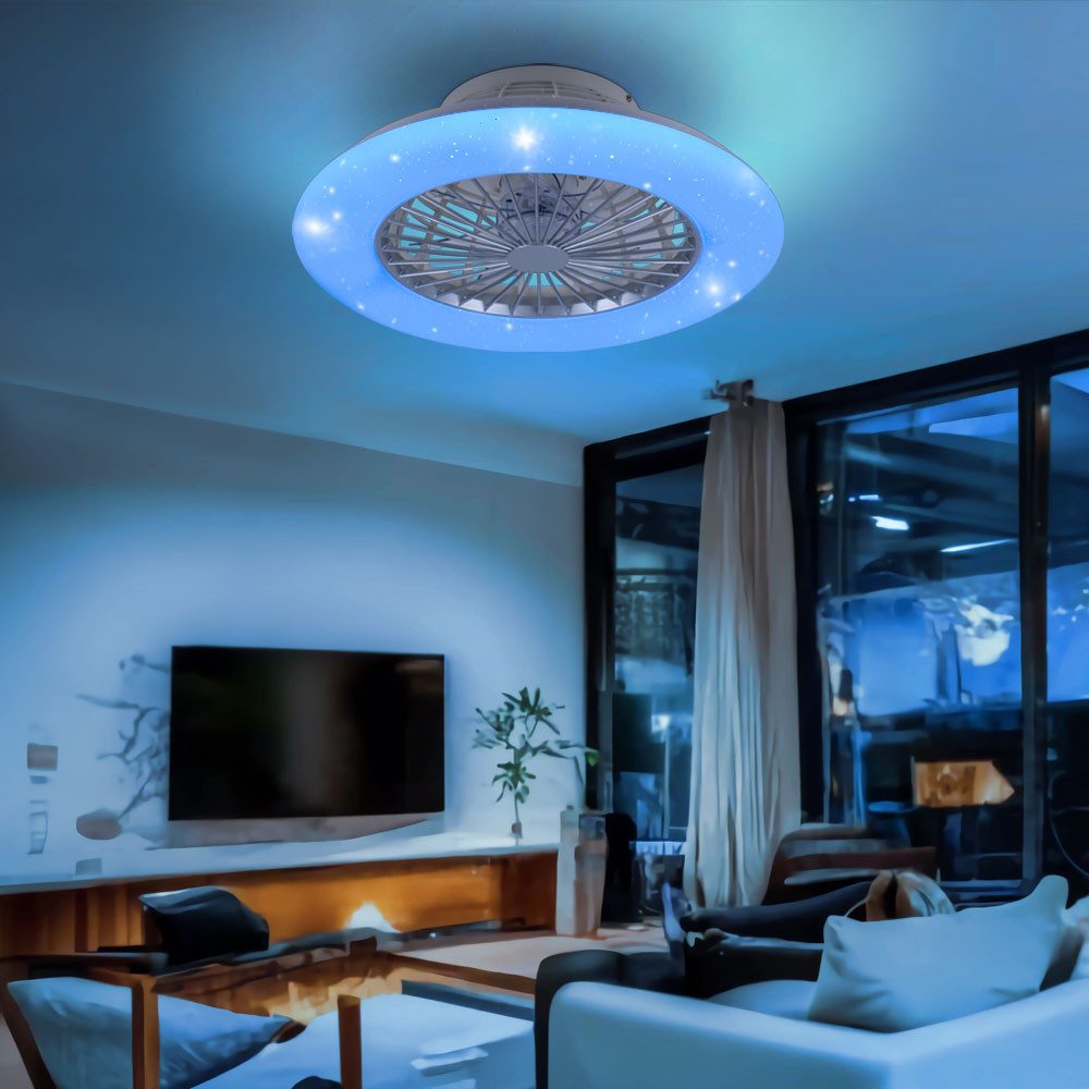 Reality Leuchten Deckenventilator, Deckenventilator Deckenlampe LED dimmbar günstig online kaufen