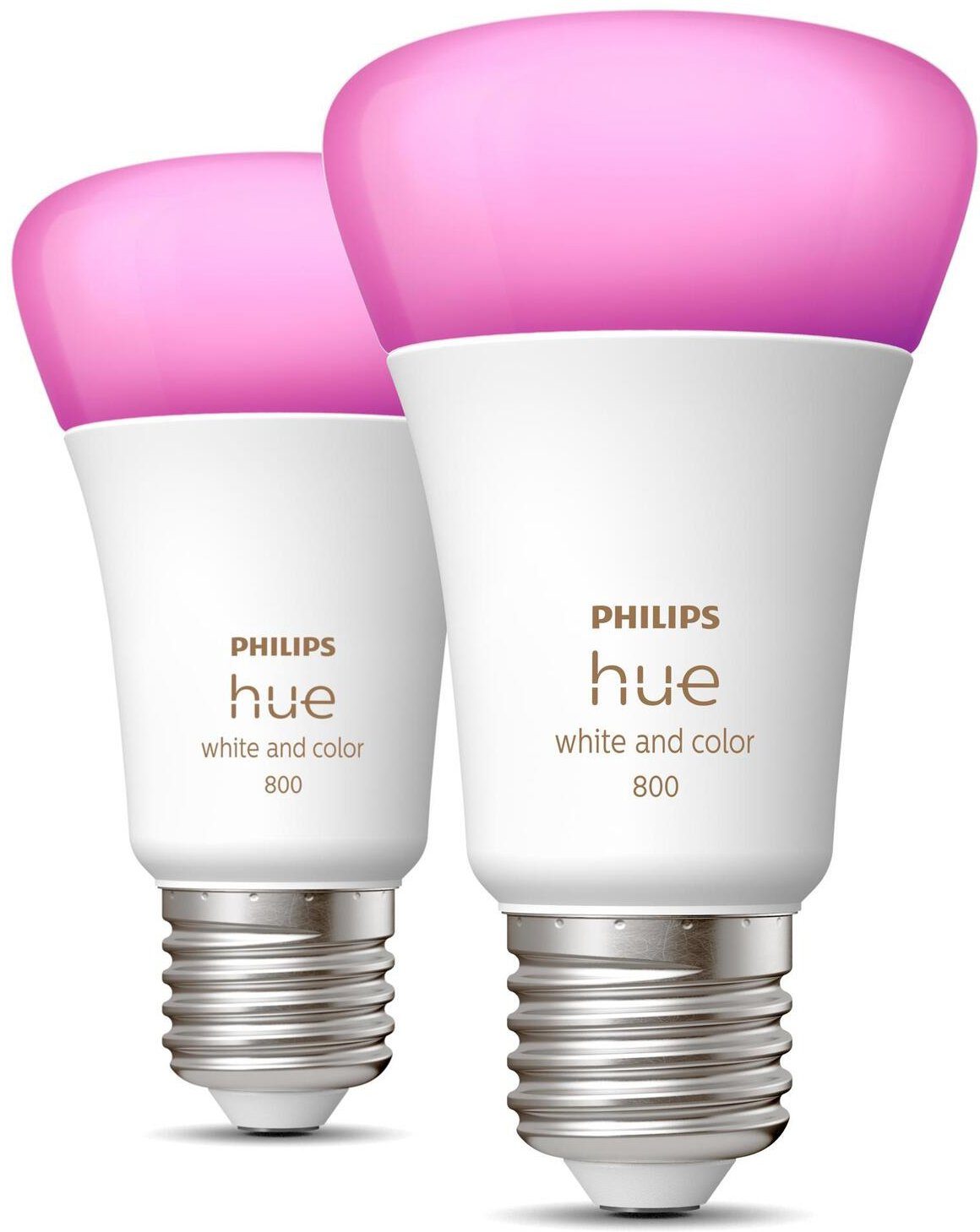 Philips Hue »White & Col. Amb. E27 Doppelpack 2x570lm 60W!«  LED-Leuchtmittel, E27, 2 St., Warmweiß, Farbwechsler