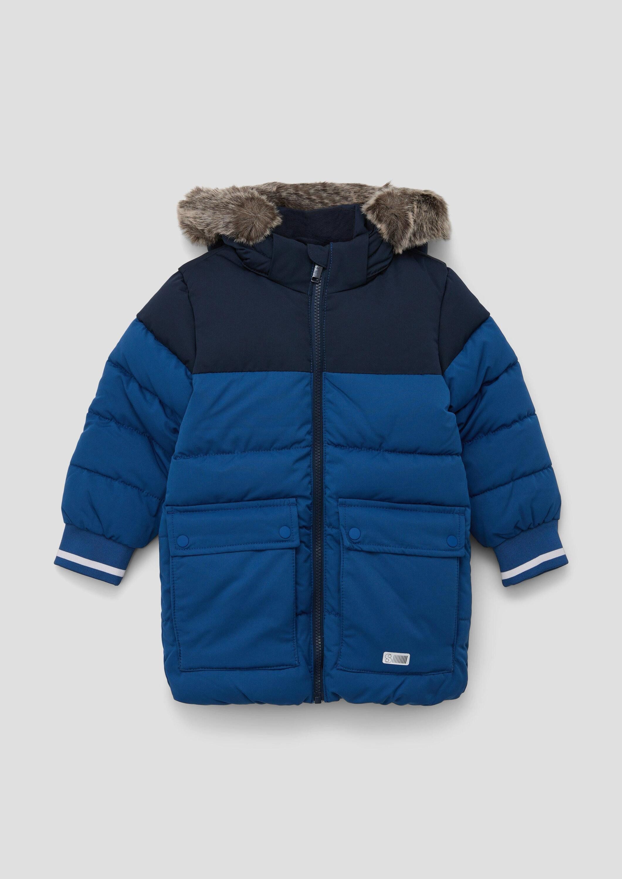 s.Oliver Wintermantel Outdoor-Mantel Steppmantel mit abnehmbarem Kunstfell