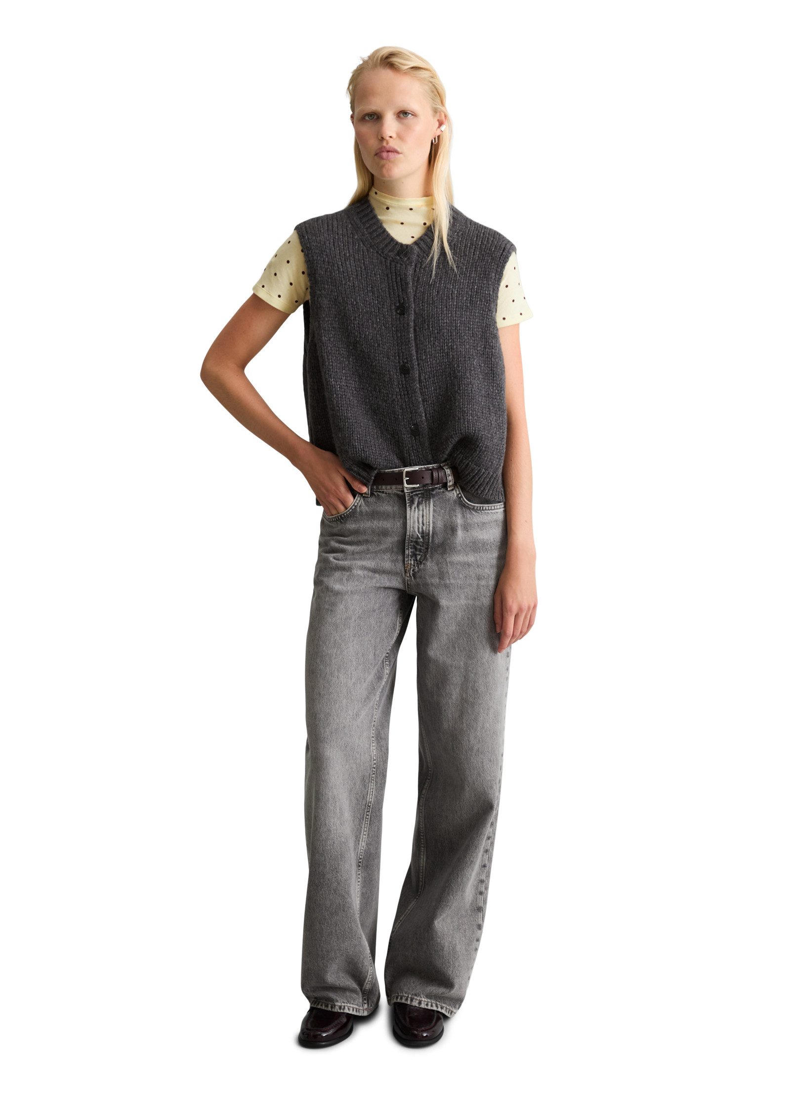 Marc O'Polo DENIM Strickweste aus kuscheligem Schurwolle-Alpaka-Mix – Bild 5 von 5