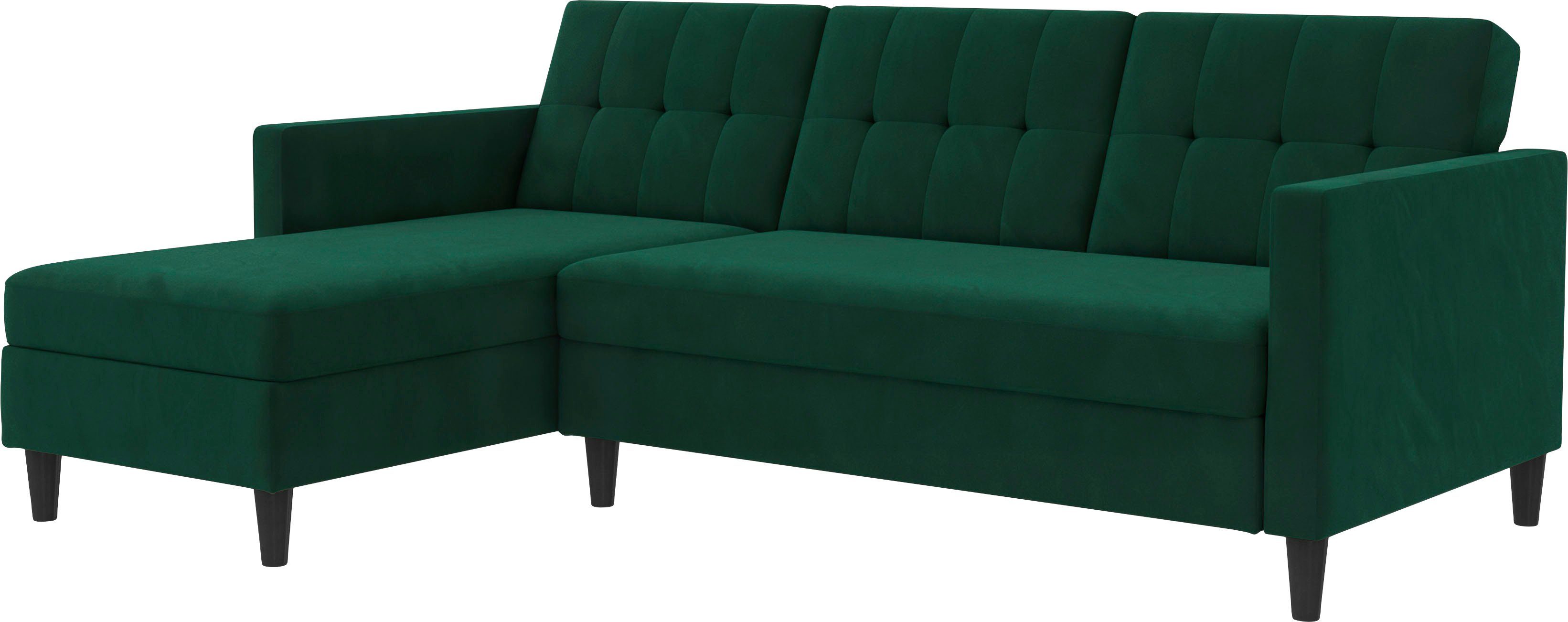 Dorel Home Ecksofa Hartford II, mit Bettfunktion und Stauraum, Recamiere beidseitig montierbar