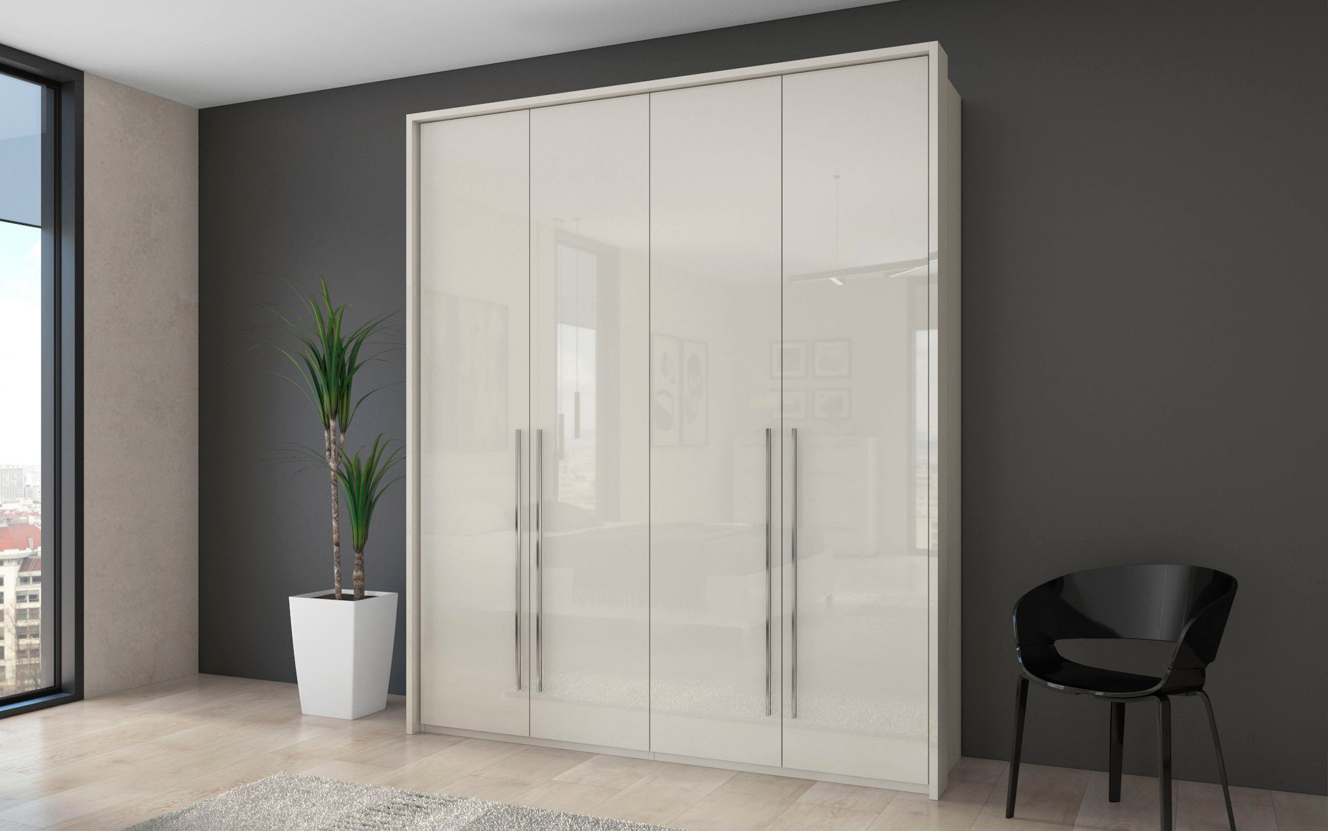 Places of Style Kleiderschrank "Piano, inklusive Rahmen und Beleuchtung, so günstig online kaufen