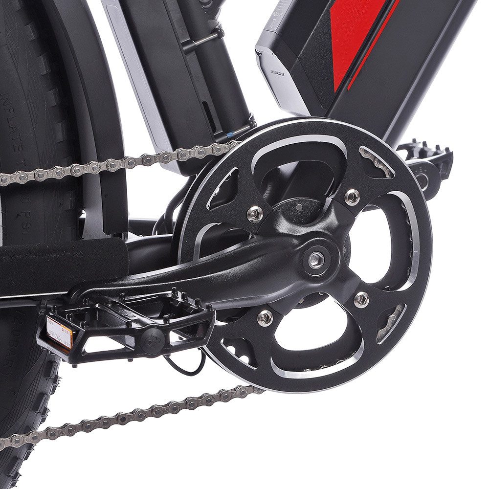 JOBOBIKE E-Bike Mountain Bike 26x4 inch for men and women, Robin Mountain Bike 624Wh, max. 100km range, 7-speed Shimano, derailleur gears, rear motor, 624 Wh, (load capacity: 130 kg, aluminum frame, removable battery), pedelec MTB with fat tires for all terrains, 5 adjustable levels