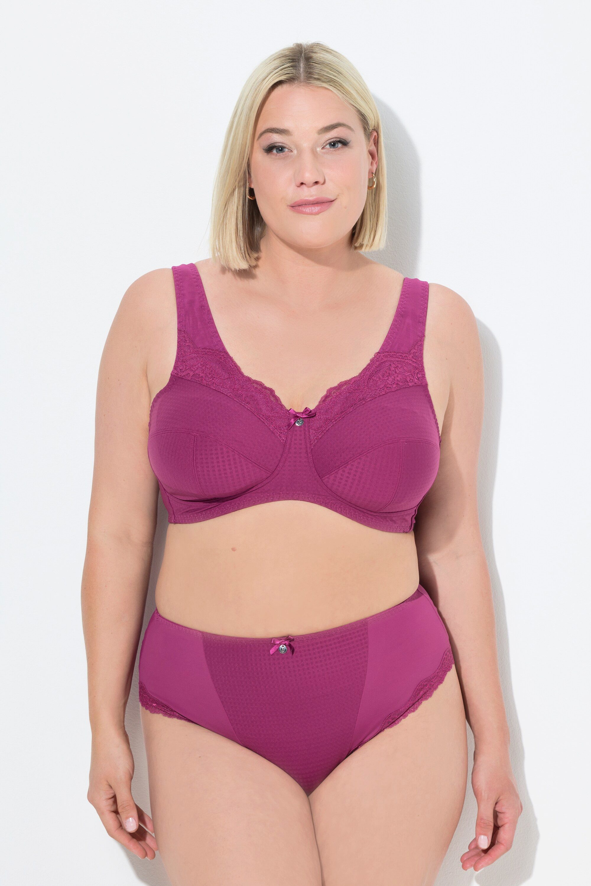 Ulla Popken Entlastungs-BH Entlastungs-BH ohne Bügel Spitze Cup C - G