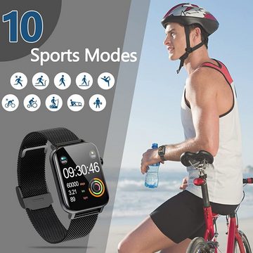 Diyarts NY15 Smartwatch (4,29 cm/1,69 Zoll) Fitness Uhr, Fitness Tracker, Sportuhr für Damen & Herren, mit Pulsoximeter, Schrittzähler, IP68 Wasserdicht Aktivitätstracker