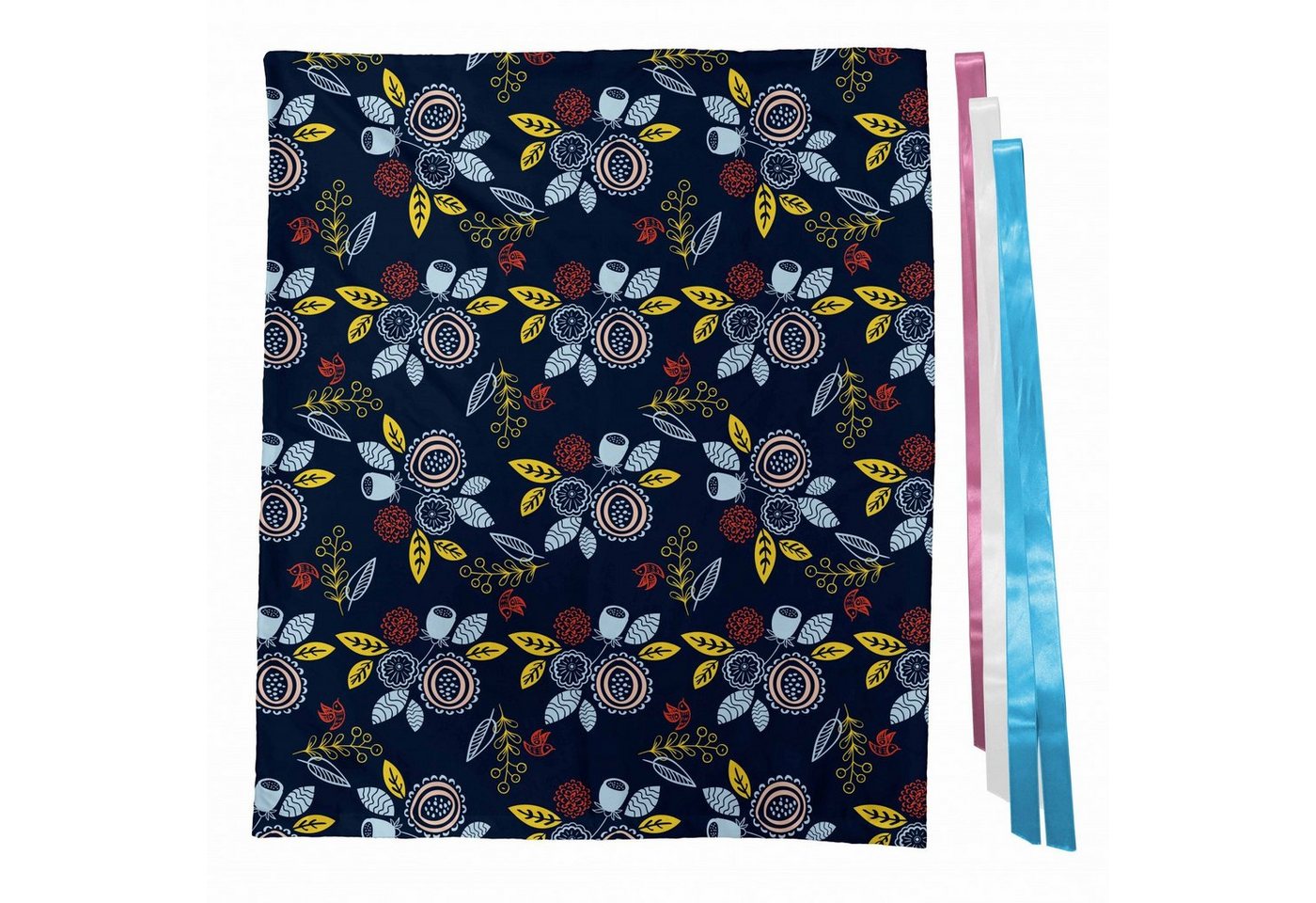 Thumbnail - Abakuhaus Geschenkbox 3x Bändern Wiederbenutzbar, Garten Blumenstrauß der Blumen Vögel