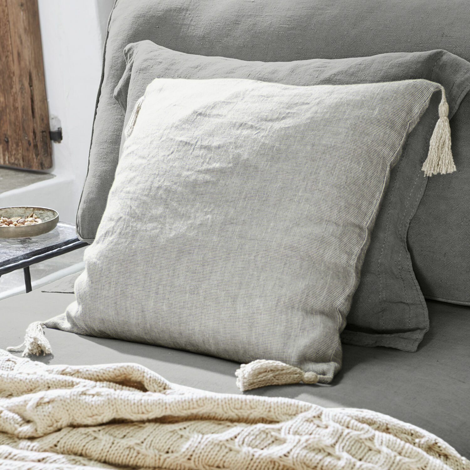 Mirabeau Kissenhülle Kissenhülle Loubna beige/schwarz günstig online kaufen