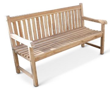 SAM® Garten-Essgruppe, Set 4tlg, robustes Teakholz, naturfarben, ausziehbar von 120cm - 170cm