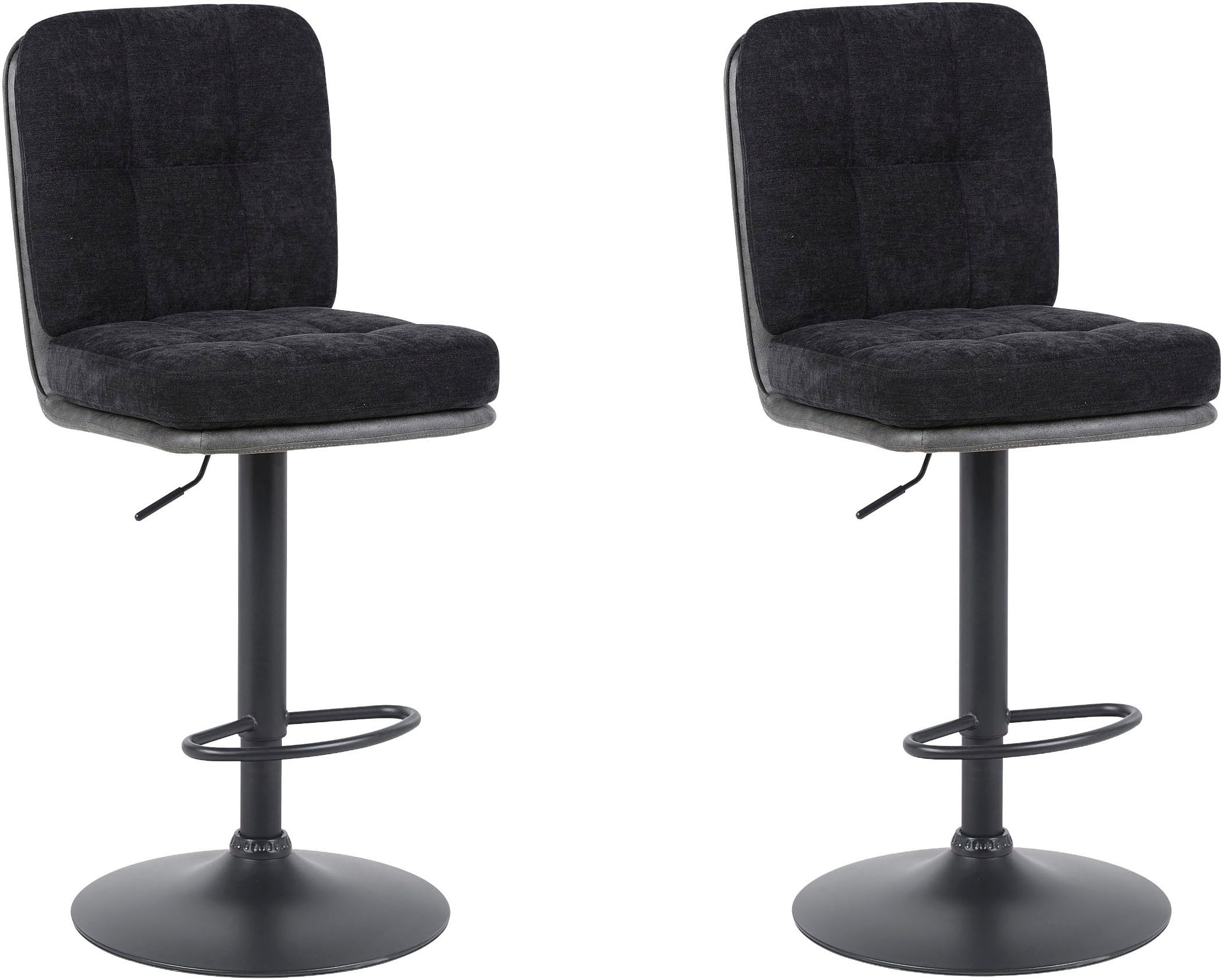 HELA Barhocker VILA (Set, 2 St), 360° drehbar, höhenverstellbar, Materialkombi