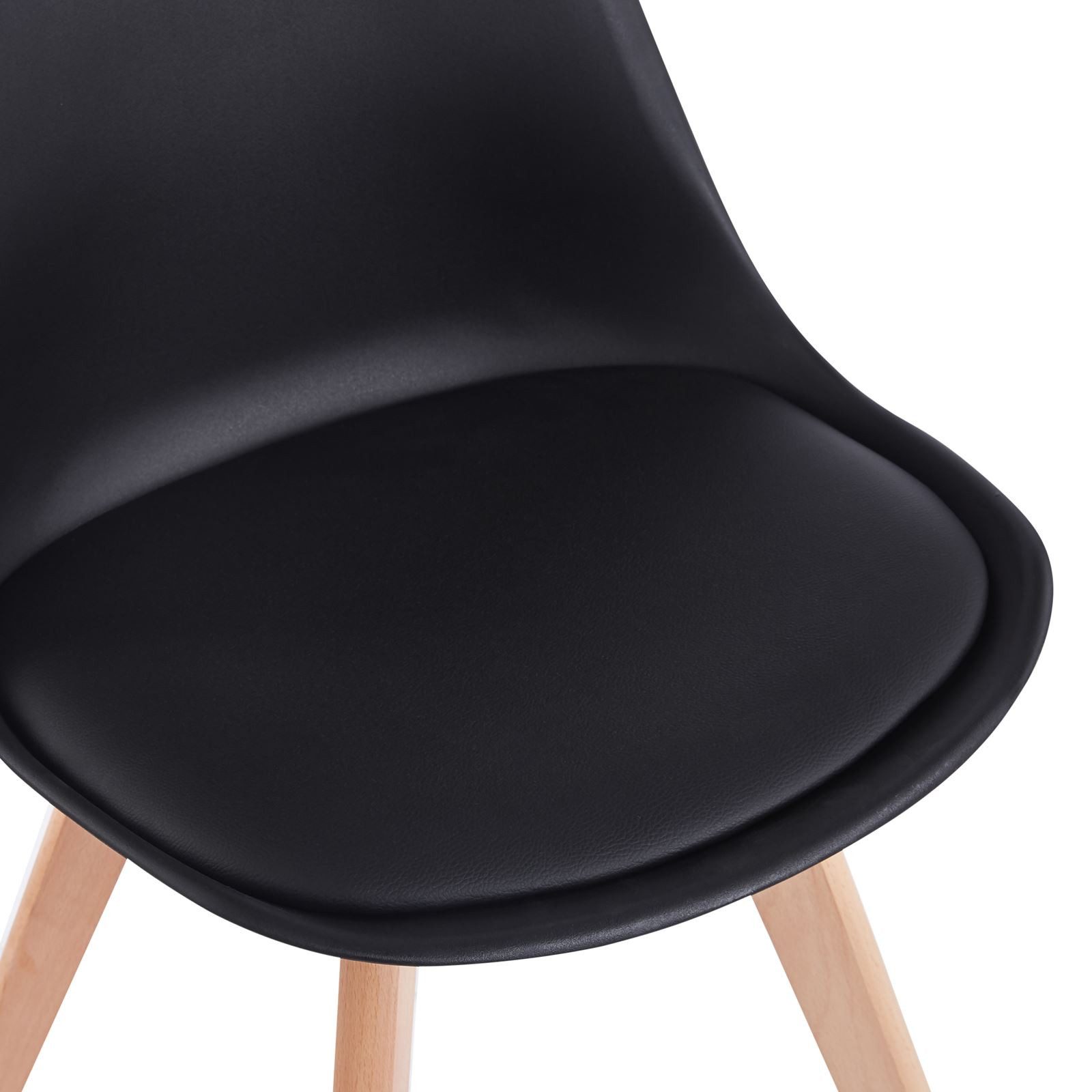 IDIMEX Esszimmerstuhl ABBY (4 St), Esszimmerstühle 4er Set mit ergonomischer Rückenlehne Schwarz