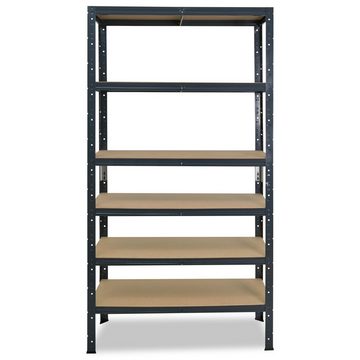 shelfplaza Schwerlastregal HOME, 200x90x60cm anthrazit, Metallregal mit 6 Böden, als Kellerregal, Garagenregal, Werkstattregal oder Lagerregal, Steckregal Metall mit 145kg Tragkraft