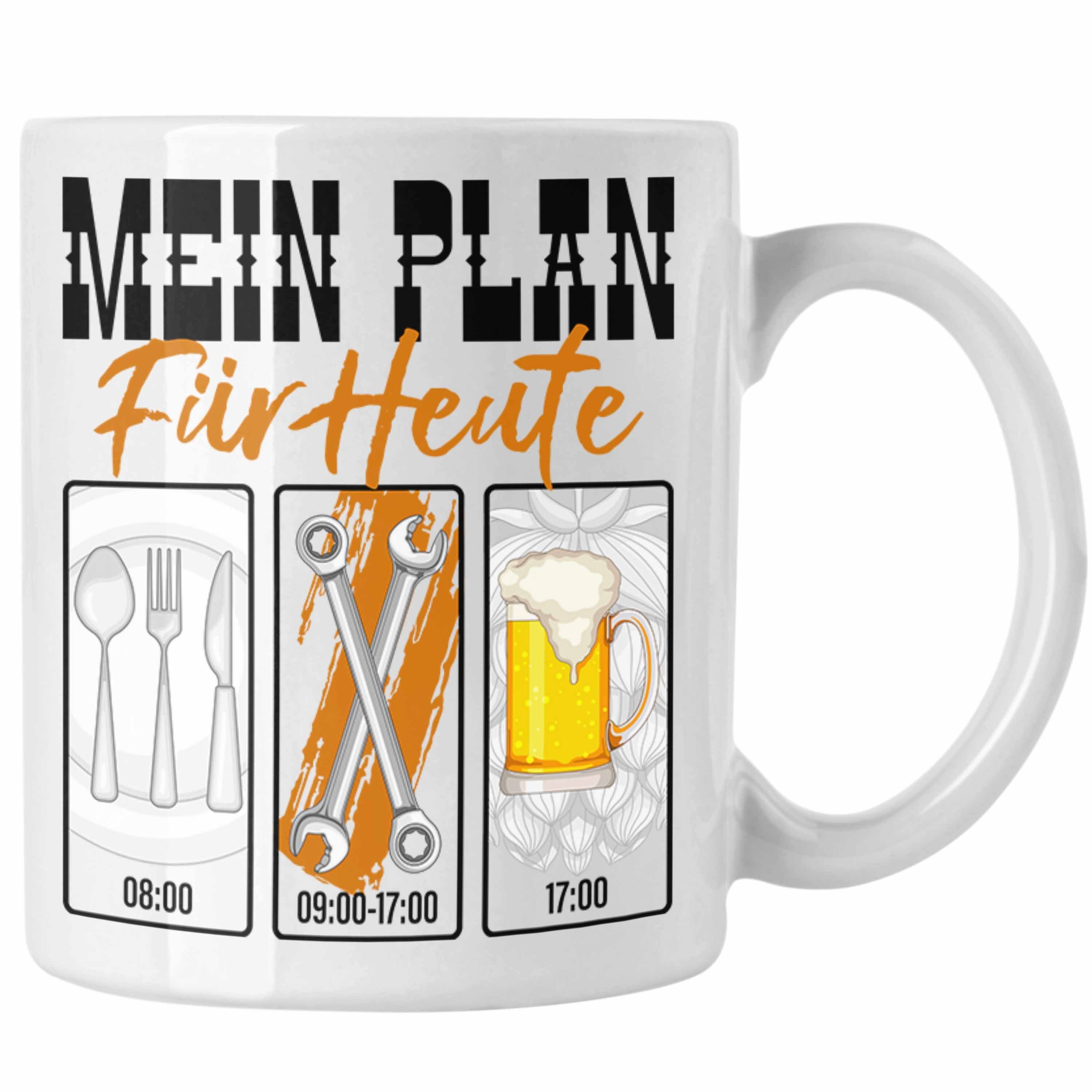 Trendation Tasse Trendation - Handwerker Tasse Lustiges Geschenk für Mechaniker Grafik Weiss