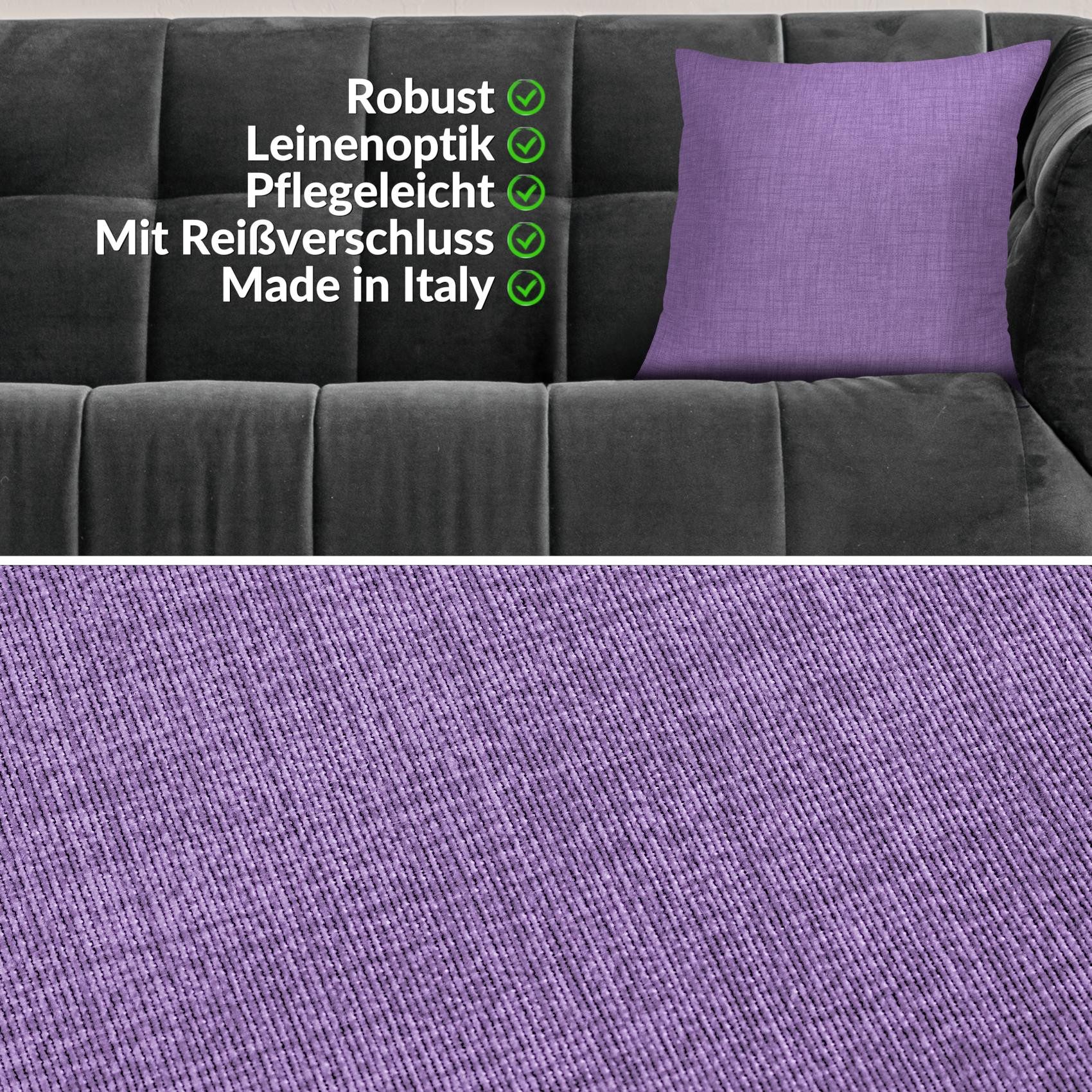 ANRO Dekokissen MrJack Kissenbezug Leinenoptik Deko Kissen Uni, Sofakissen günstig online kaufen