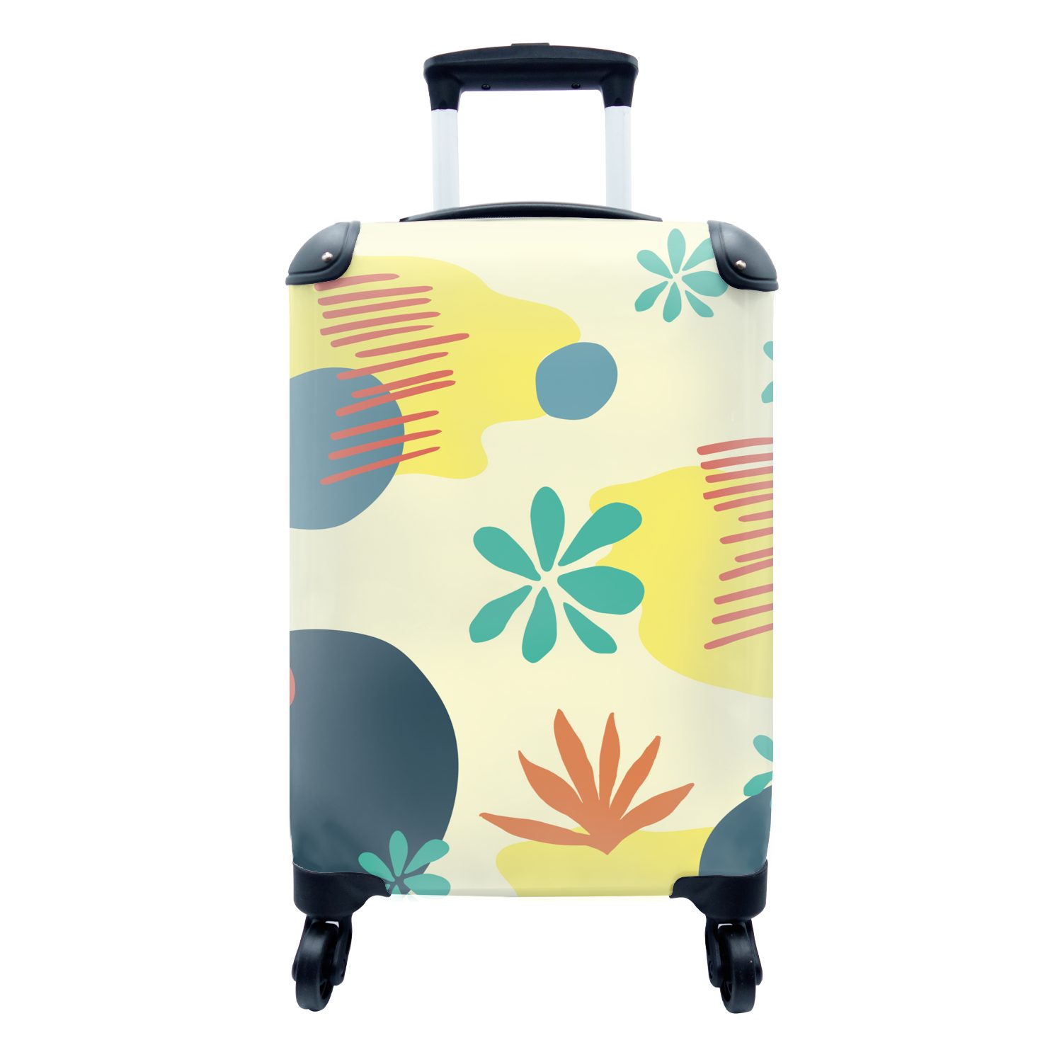 Rollen, Reisetasche - - Pastell, mit Handgepäck Handgepäckkoffer für rollen, Ferien, Sommer Reisekoffer Trolley, 4 Flecken MuchoWow