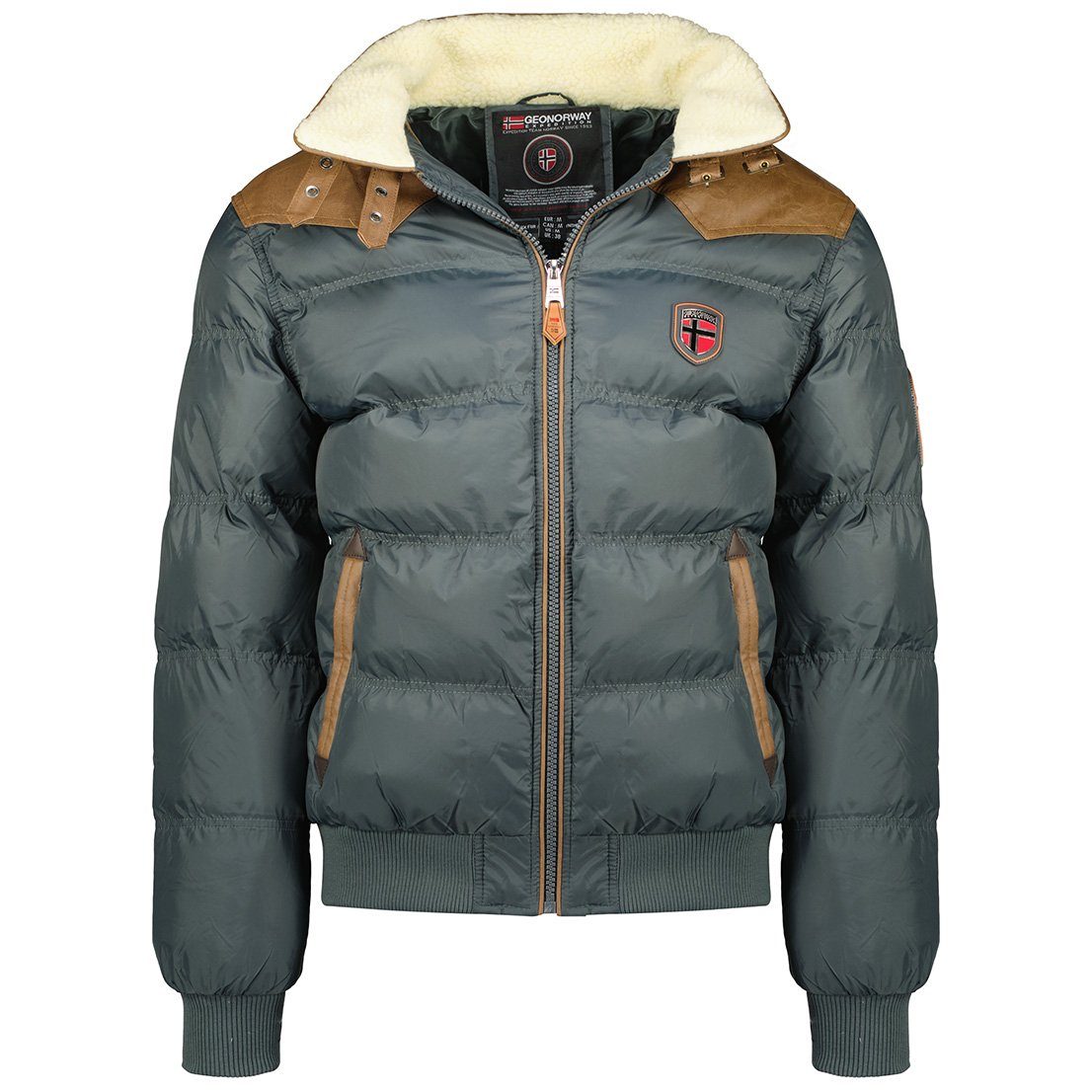 Geographical Norway Softshelljacke Winterjacke (Steppjacke) Herren Outdoor Jacke Grau Gefüttert
