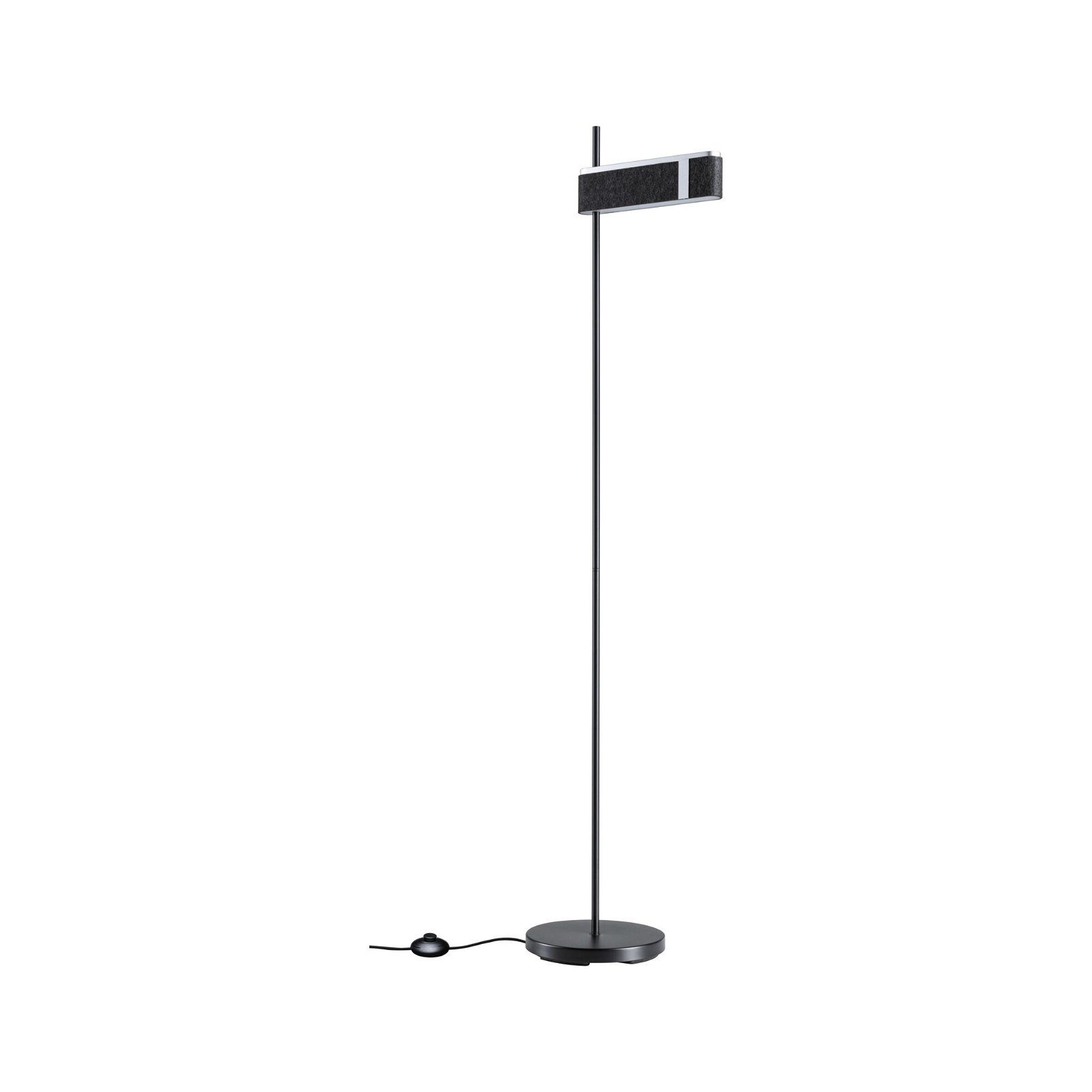 LED Stehlampe Jagun 2700K 1250lm 20,4W Anthrazit Filz, Kunststoff, Metall