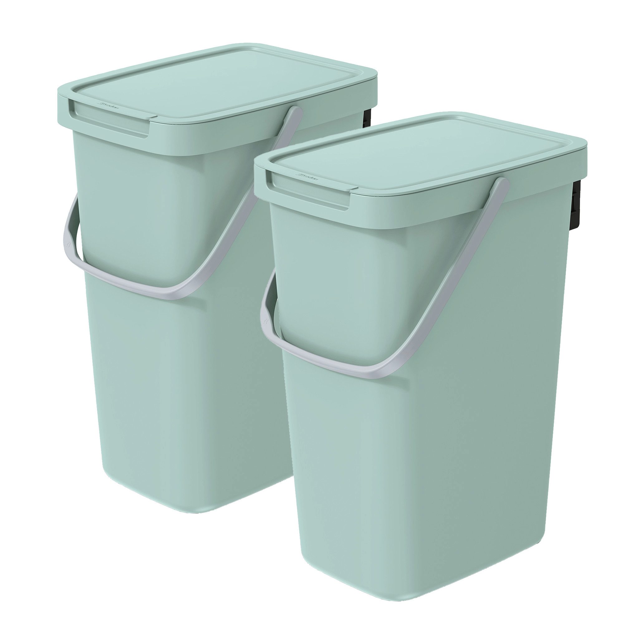 Mülleimer Q-SYSTEMA Abfalleimer-Set 2 x 12 Liter