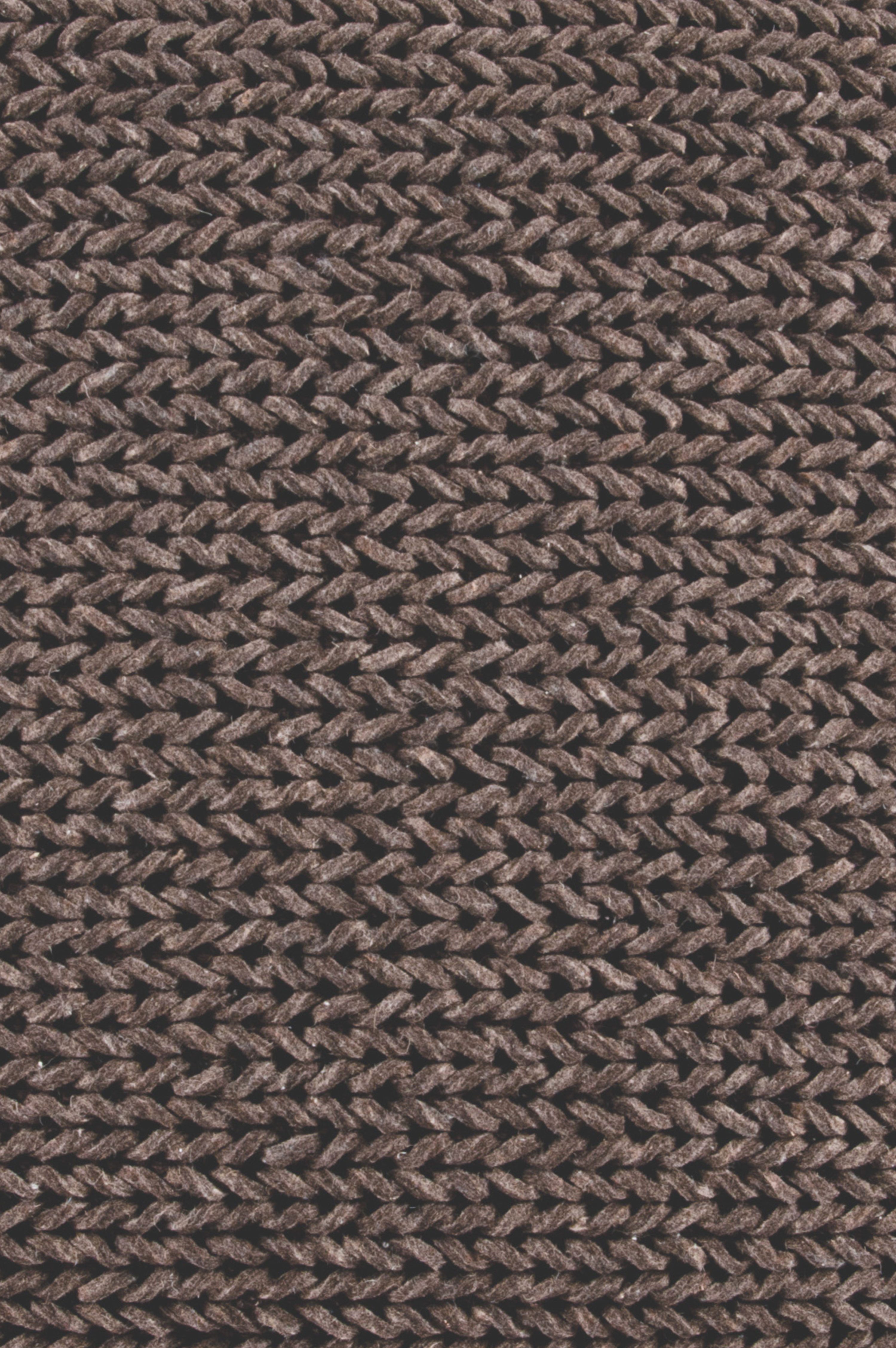 Marrakesch Orient & Mediterran Interior Pouf Boho Sitzpouf Bailee handgefertigt aus Baumwolle in Braun 60 cm modern (1-St), Handarbeit
