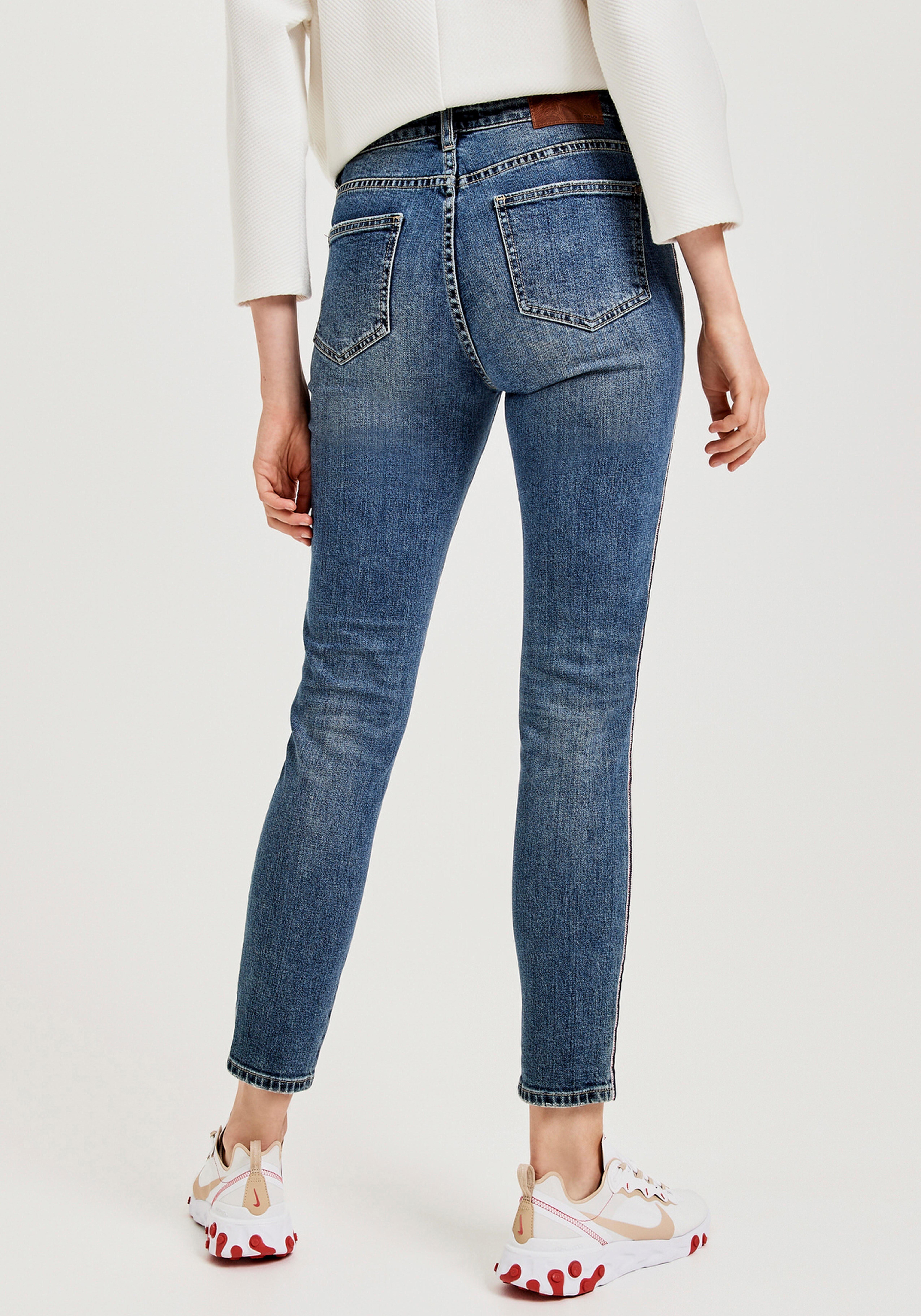 OPUS Skinny-fit-Jeans »Ely« mit seitlich aufgesetztem Streifen-Tape online  kaufen | OTTO