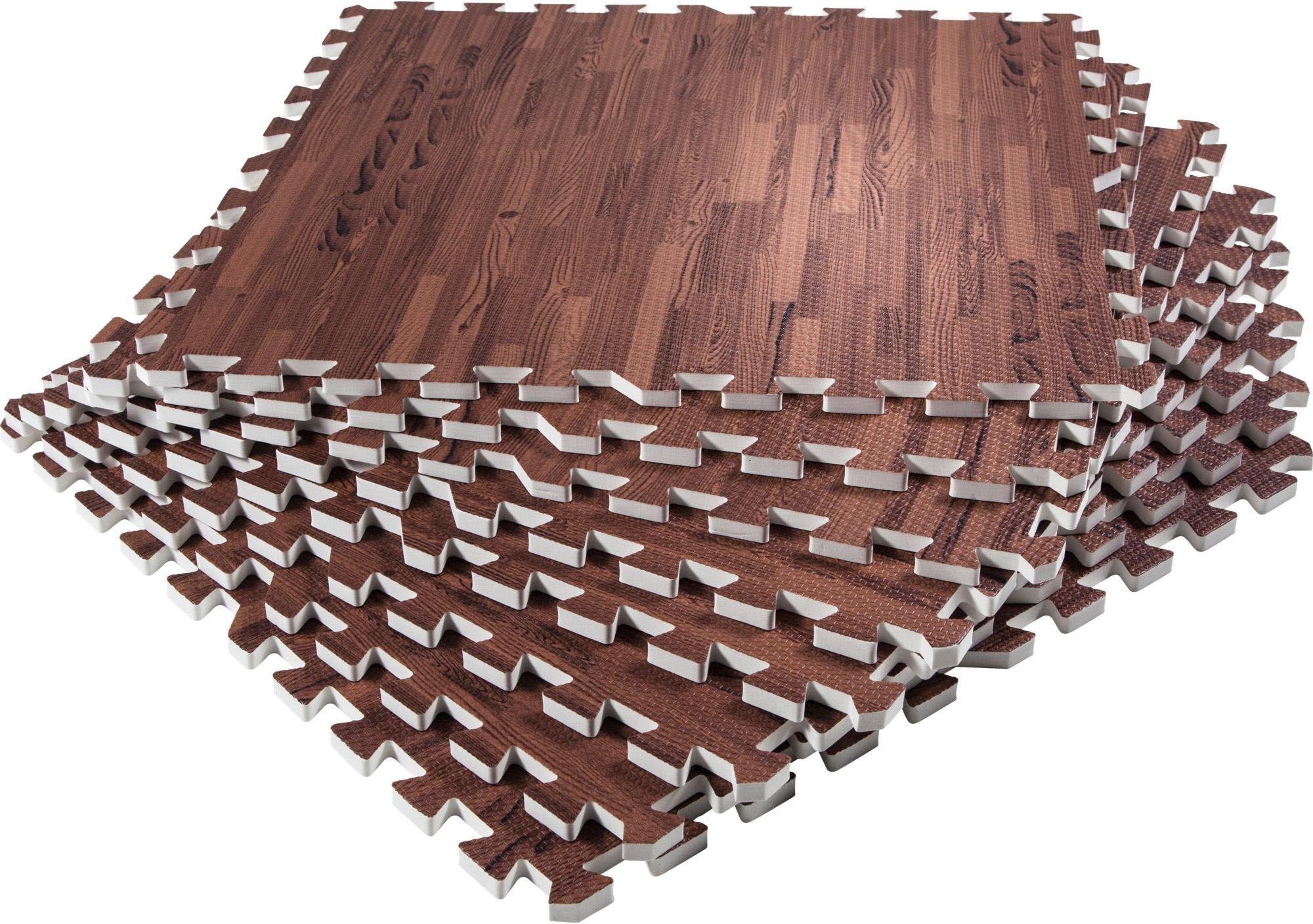 GORILLA SPORTS Bodenschutzmatte »Schutzmattenset mit acht Teilen Holzoptik  Dunkel«, Set, 8-St. online kaufen | OTTO