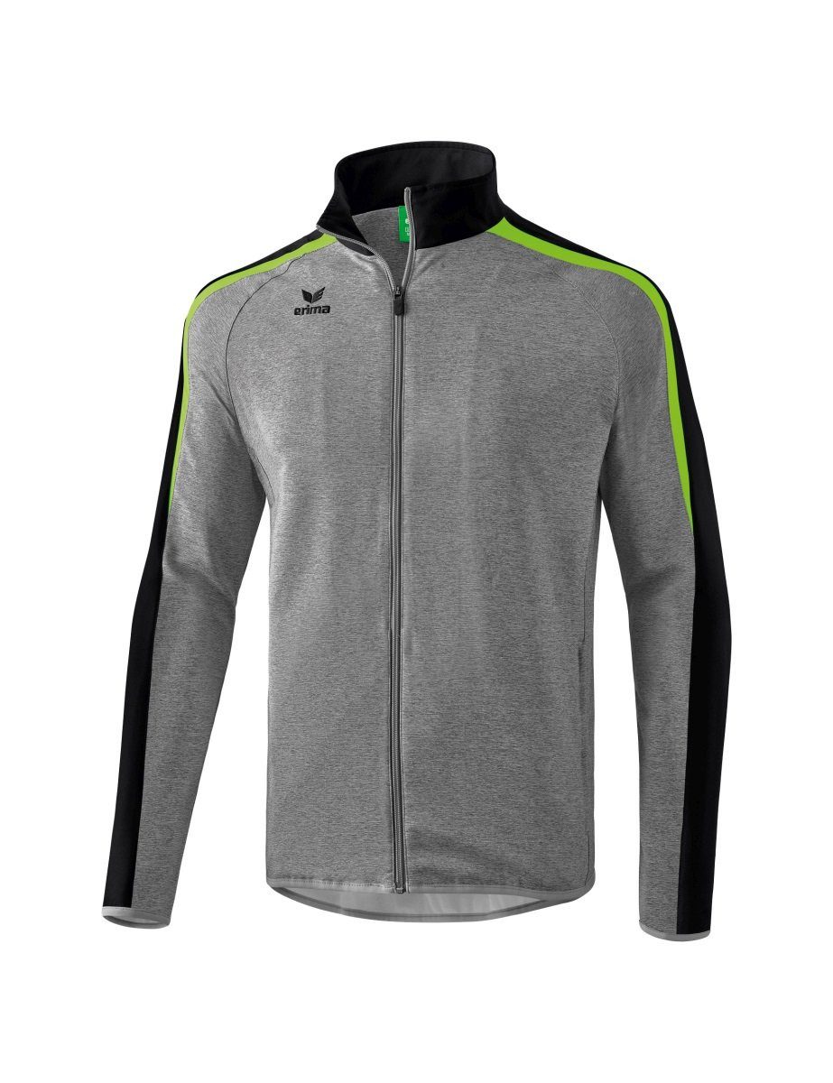 Grau Melange/Schwarz/Green Gecko