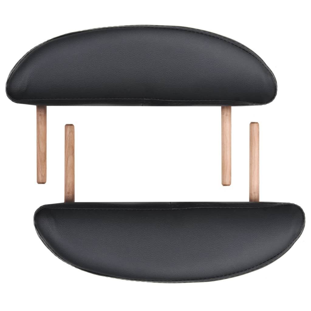 cm 2 Massageliege Lagerungskissen Tragbar Massageliege mit vidaXL Polsterung Oval 4 Schwarz