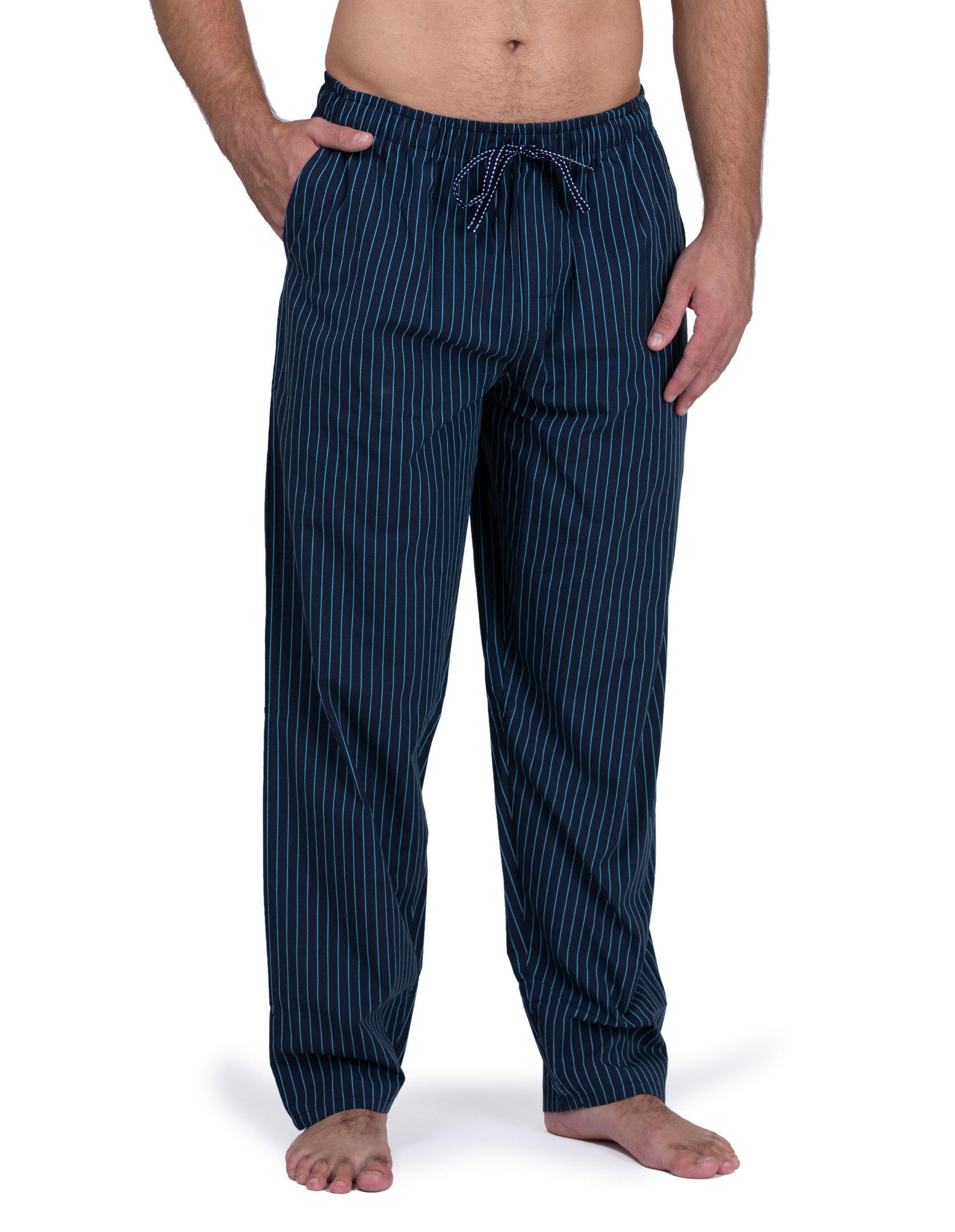 Moonline Schlafhose Herren Webhose Freizeithose Loungewear günstig online kaufen