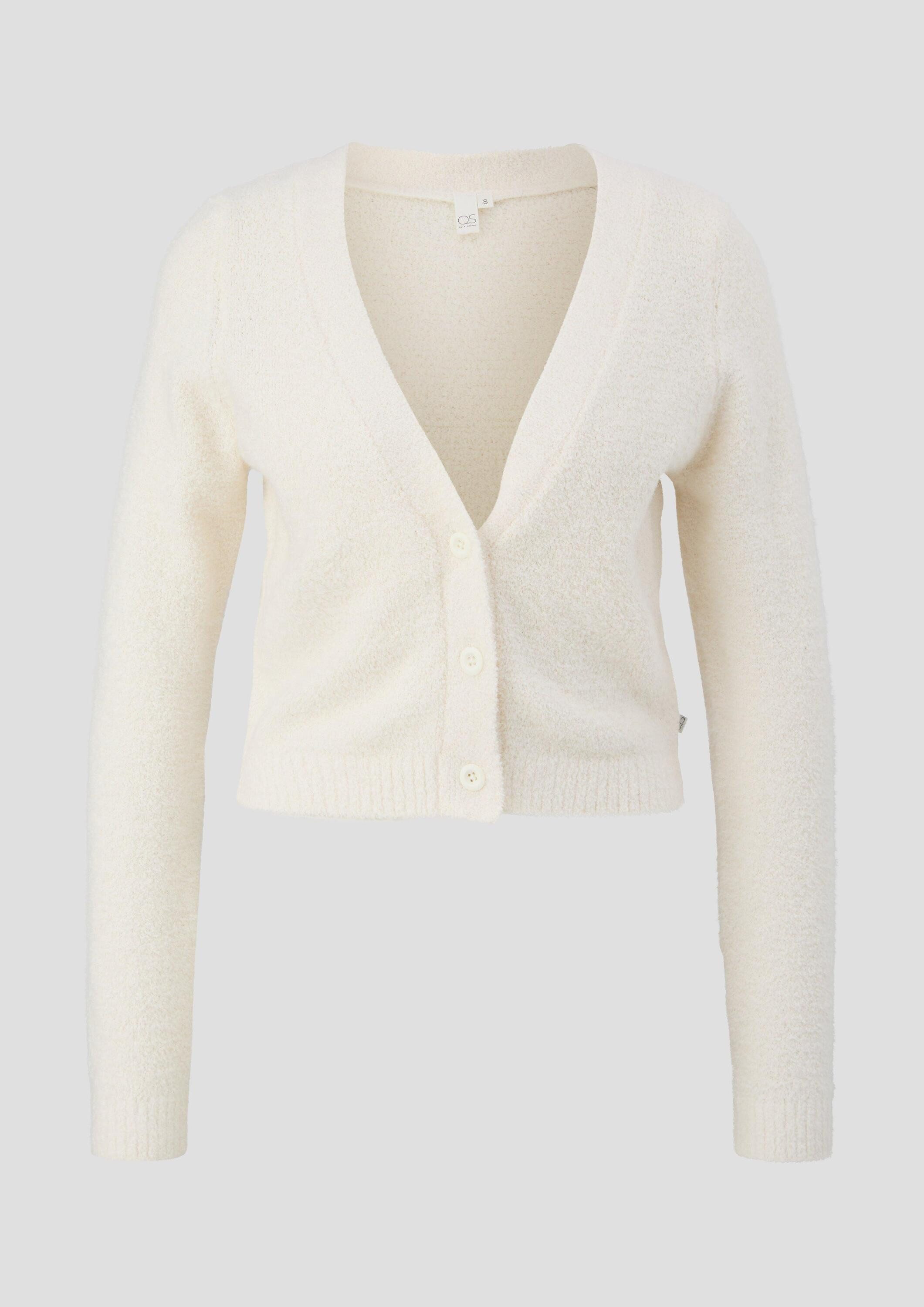 QS Cardigan Strickjacke Strickjacke im Cropped-Schnitt