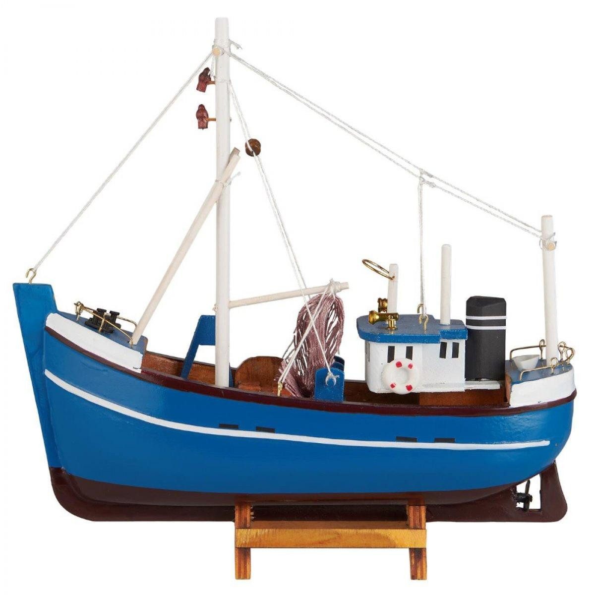 Ib Laursen Dekofigur Ib Laursen Kutter Schiff Blau (23,5x6,7x23cm)